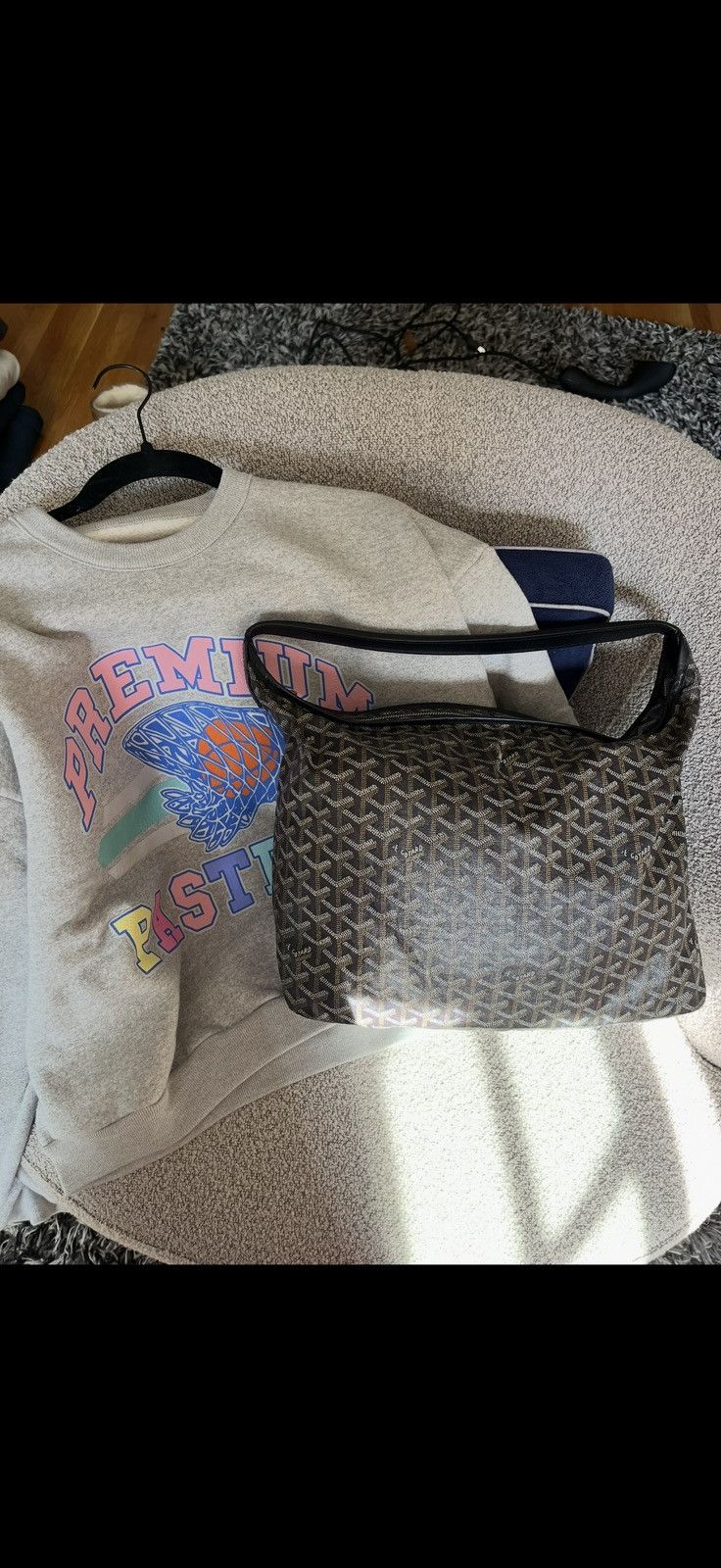 Goyard Goyard Hobo Fidji Zip Closure Bag (Black) Size ONE SIZE - 13 Thumbnail