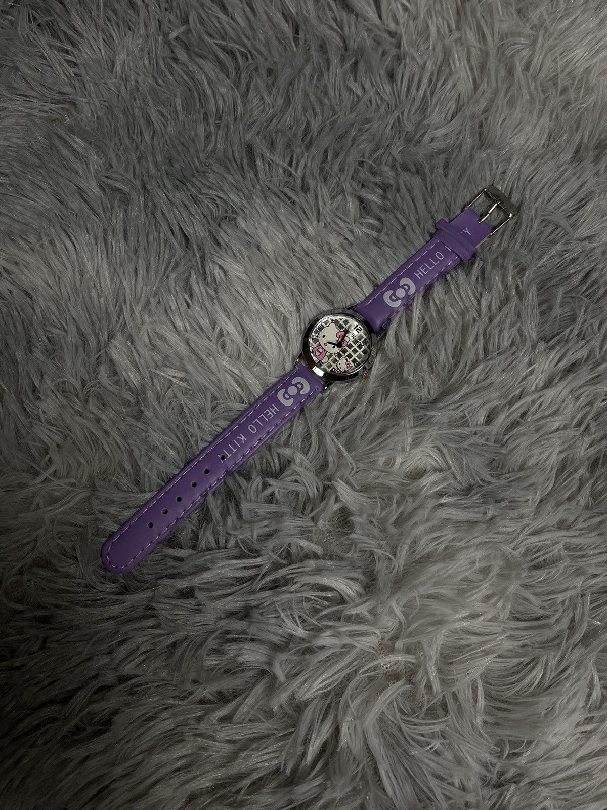Japanese Brand × Jewelry × Vintage Hello Kitty Purple Watch | Work 100% | New Battery Installed Size ONE SIZE - 2 Thumbnail