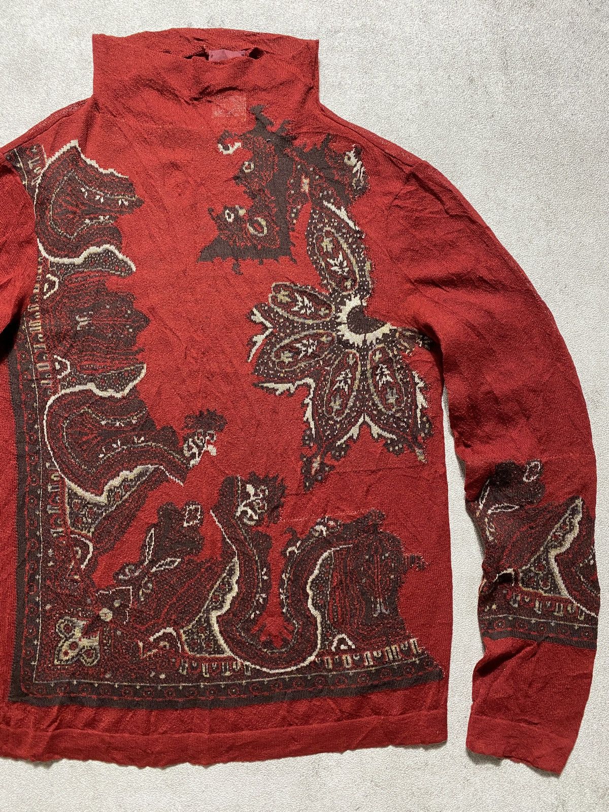 Kenzo Vintage 1990’s Kenzo Paris Jacquard Wool Knit Turtleneck Size M / US 6-8 / IT 42-44 - 2 Thumbnail