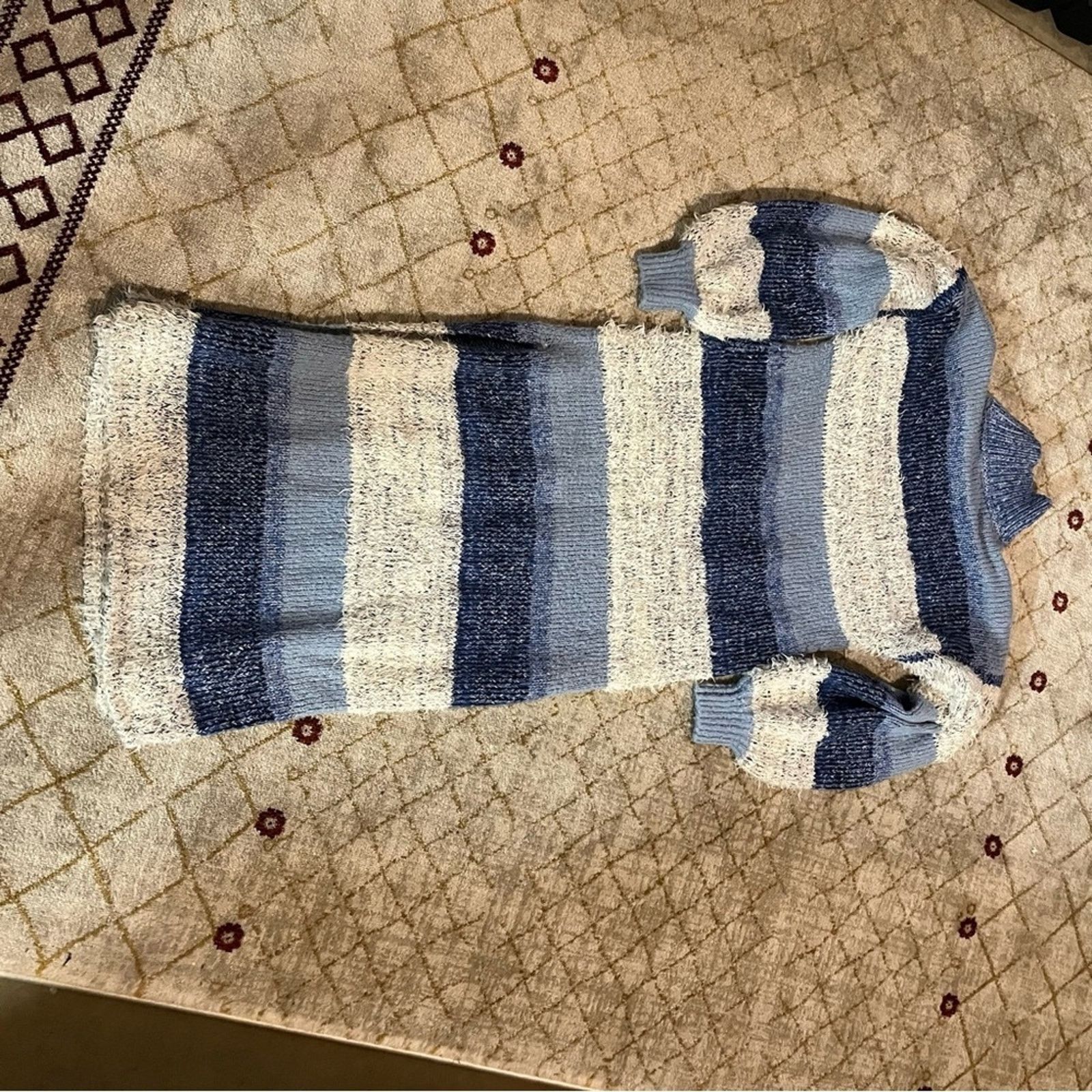 Free People Free People Sweater Dress Making Waves Blue Striped Size S / US 4 / IT 40 - 5 Thumbnail