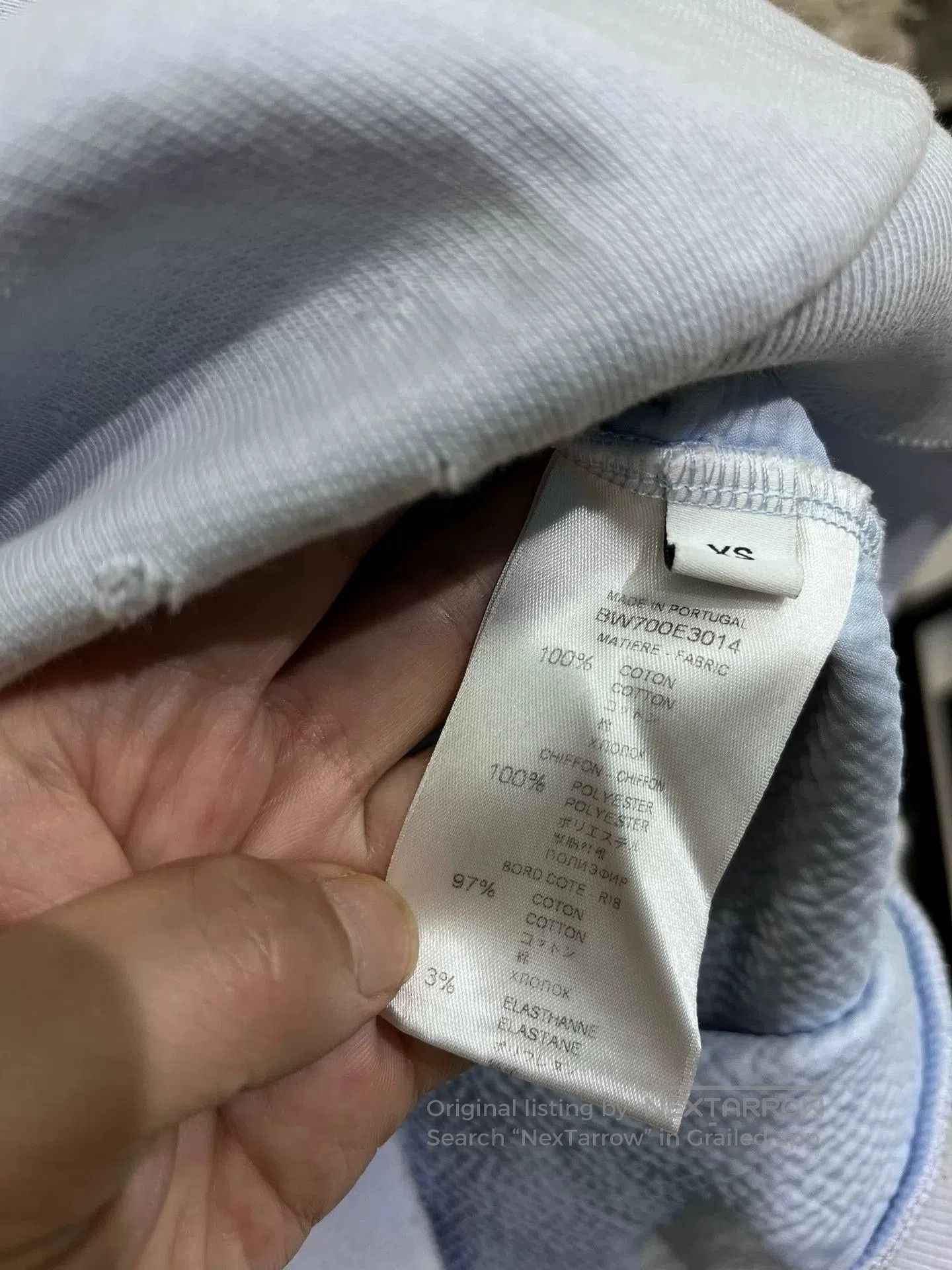 Givenchy Givenchy Blue Distressed Sweatshirt XS. Size US XS / EU 42 / 0 - 9 Thumbnail