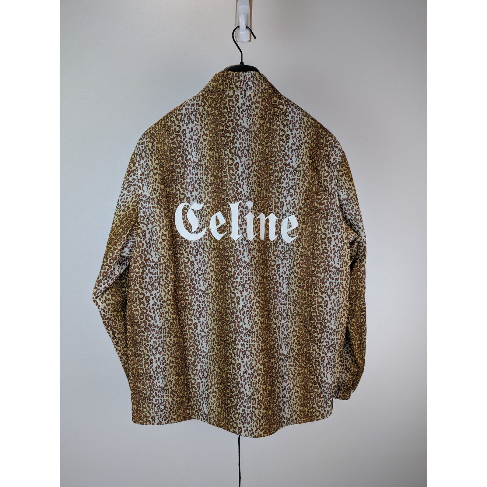 Celine o1rshd1 Leopard Print Nylon Coach Button Up Shirt in Multi Size US S / EU 44-46 / 1 - 16 Thumbnail