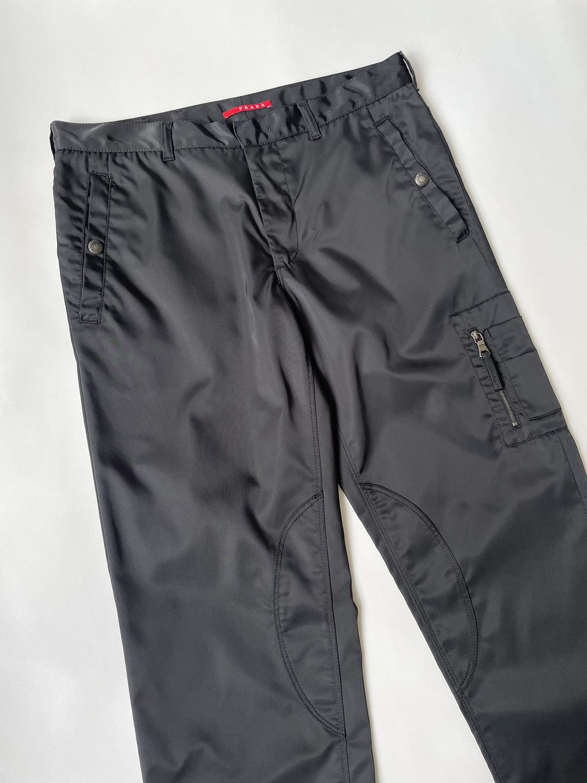 Prada A/W 06 Black Nylon MA-1 Cargo Trousers Size US 32 / EU 48 - 4 Thumbnail