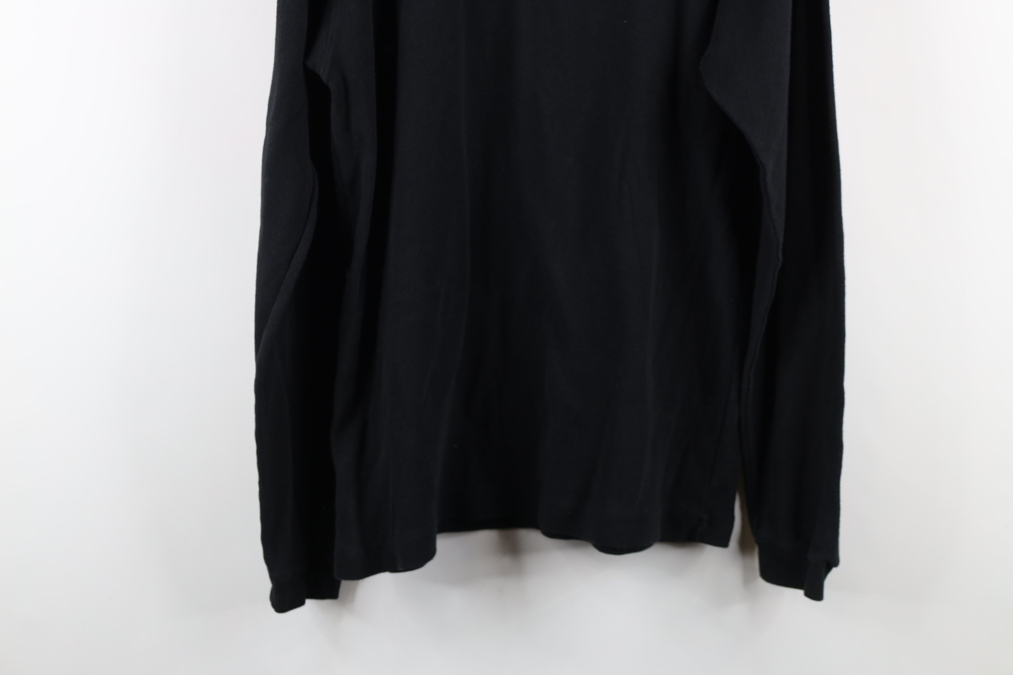 Vintage Vintage 90s Streetwear Blank Turtleneck T-Shirt Black Cotton Size US M / EU 48-50 / 2 - 12 Thumbnail