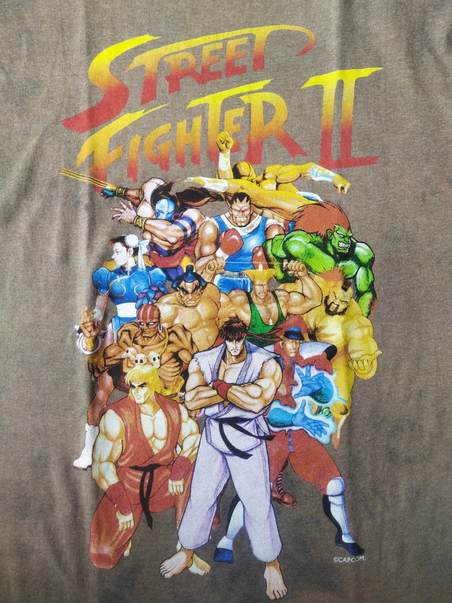 Anime Street Fighter 2 Full Chara Art Washed Game Tee Size US M / EU 48-50 / 2 - 2 Thumbnail
