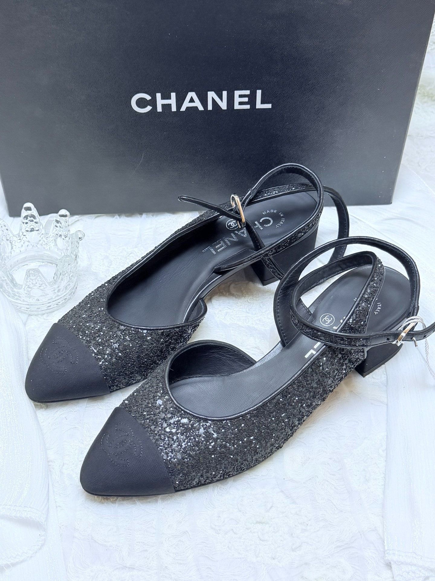 Chanel Chanel Black Sandals us_7-5 Women Size US 7.5 / IT 37.5 - 1 Thumbnail