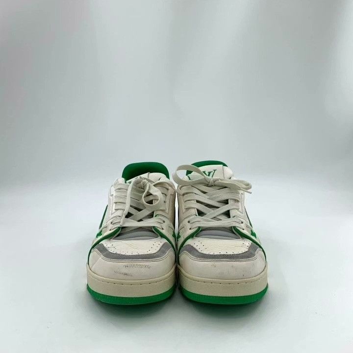 Louis Vuitton Louis Vuitton Trainer White Green Sneakers Size US 9 / EU 42 - 3 Thumbnail