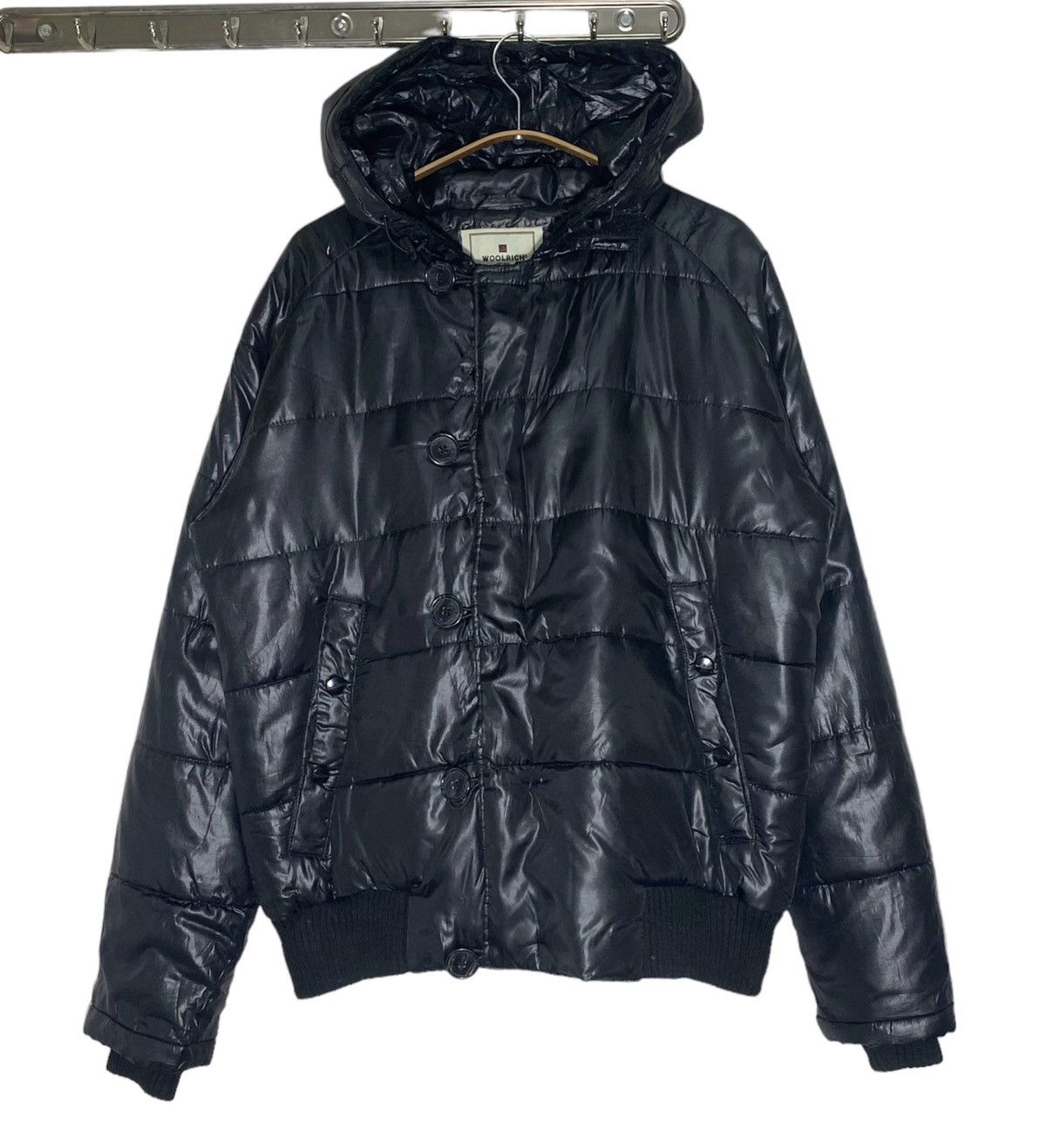 Woolrich Woolen Mills Rare WOOLRICH Puffer Bomber Jacket Hoodie Zipper Button Up Size US L / EU 52-54 / 3 - 1 Thumbnail