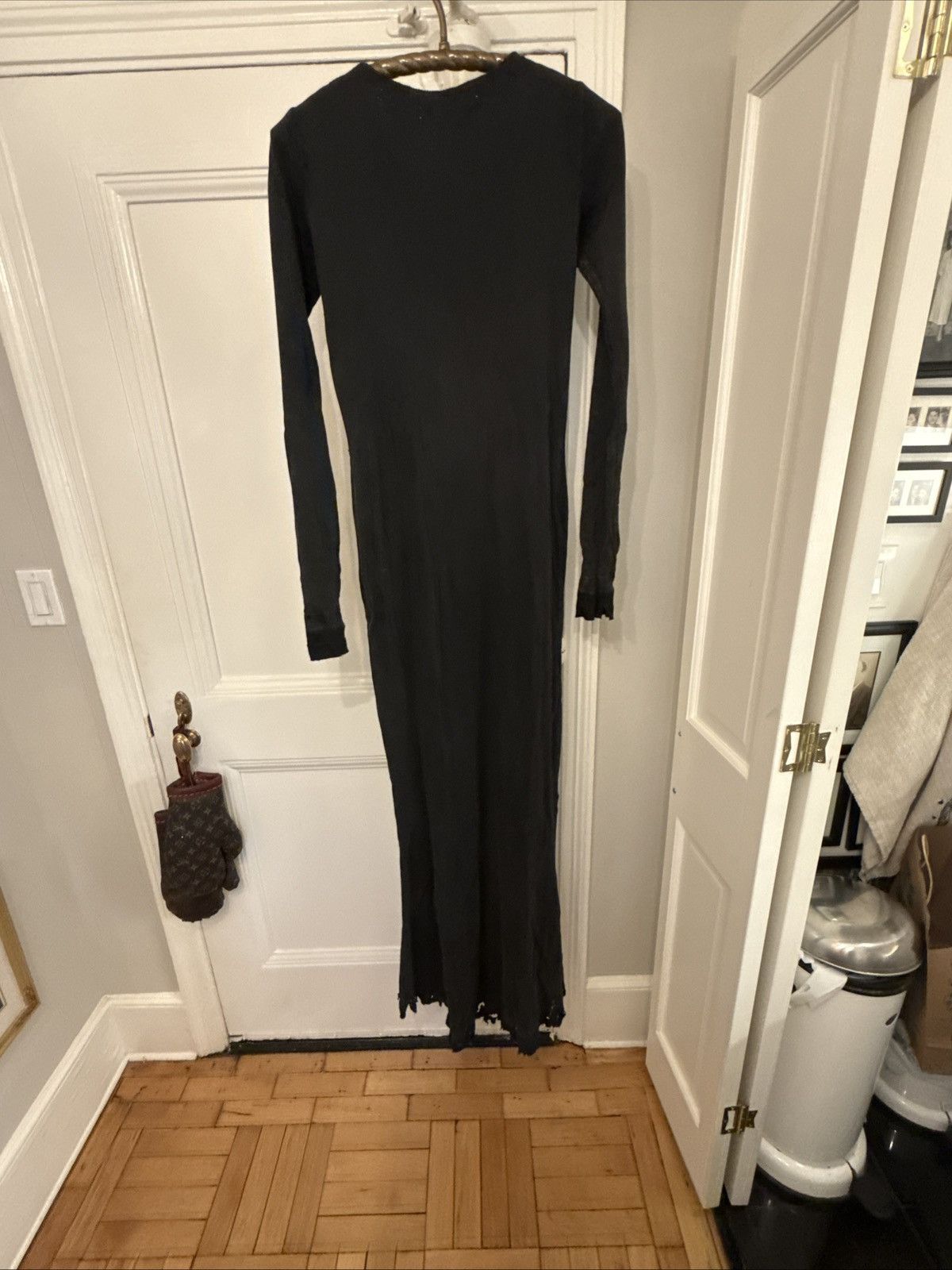 Balenciaga Balenciaga black cotton long gown Size L / US 10 / IT 46 - 1 Thumbnail