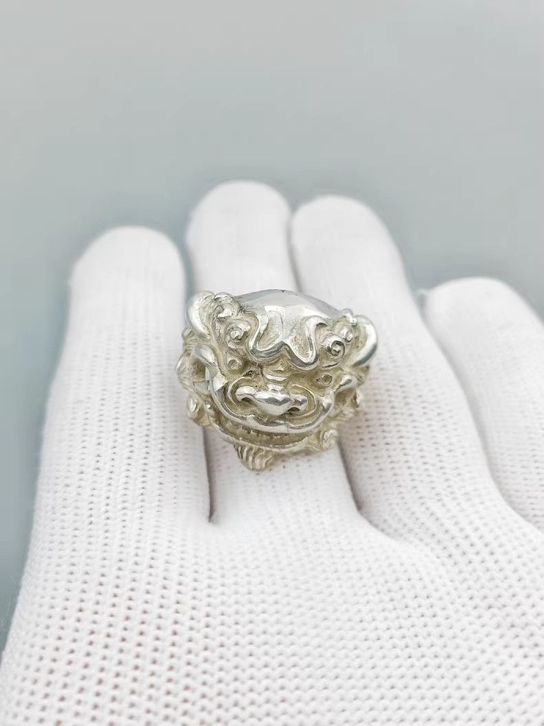 Vintage Chrome Lion Silver Ring Vintage Rings🔥🔥🔥 Size ONE SIZE - 3 Thumbnail