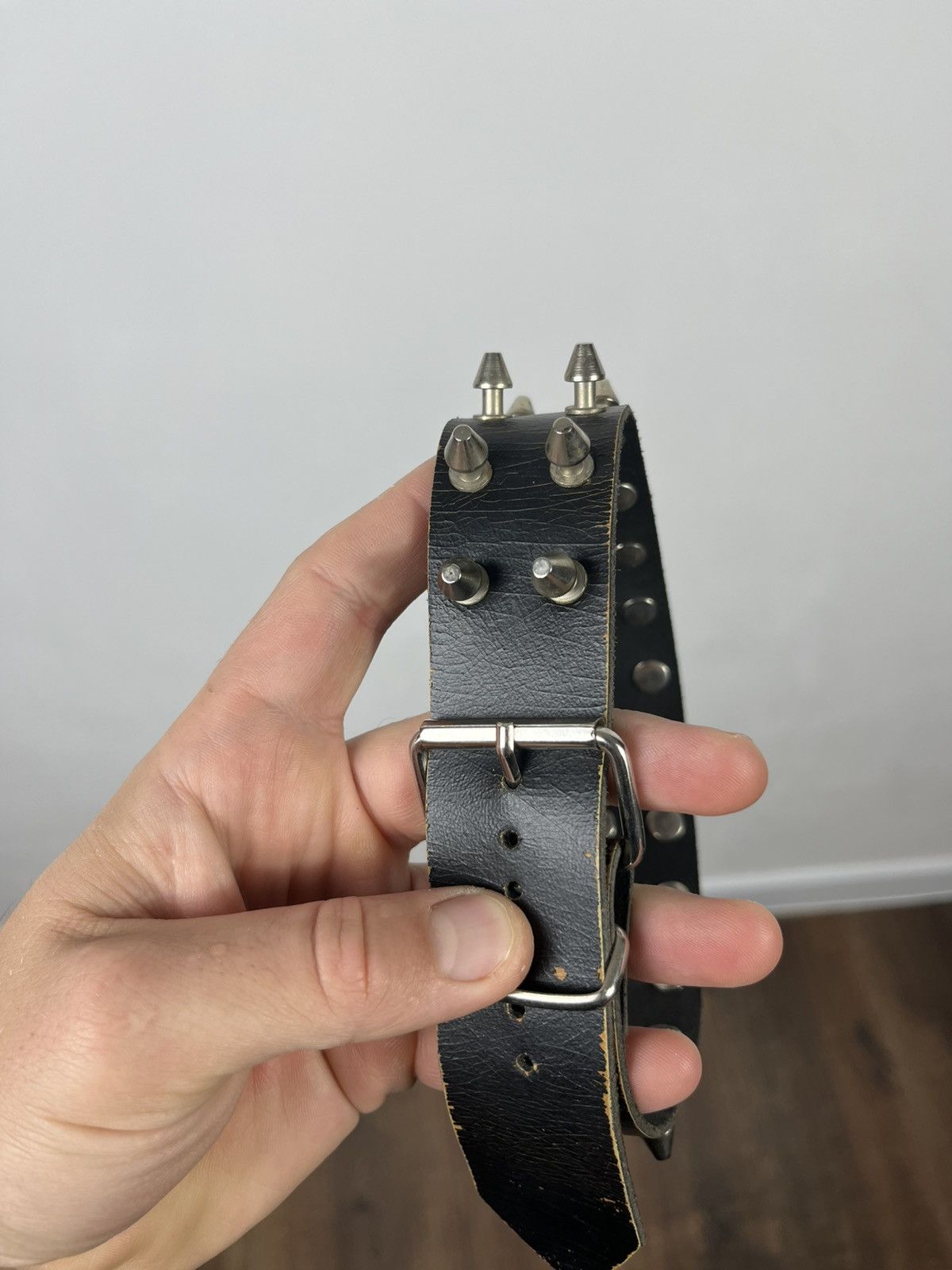 Other Black leather punk spiked choker collar gothic style Size ONE SIZE - 11 Thumbnail