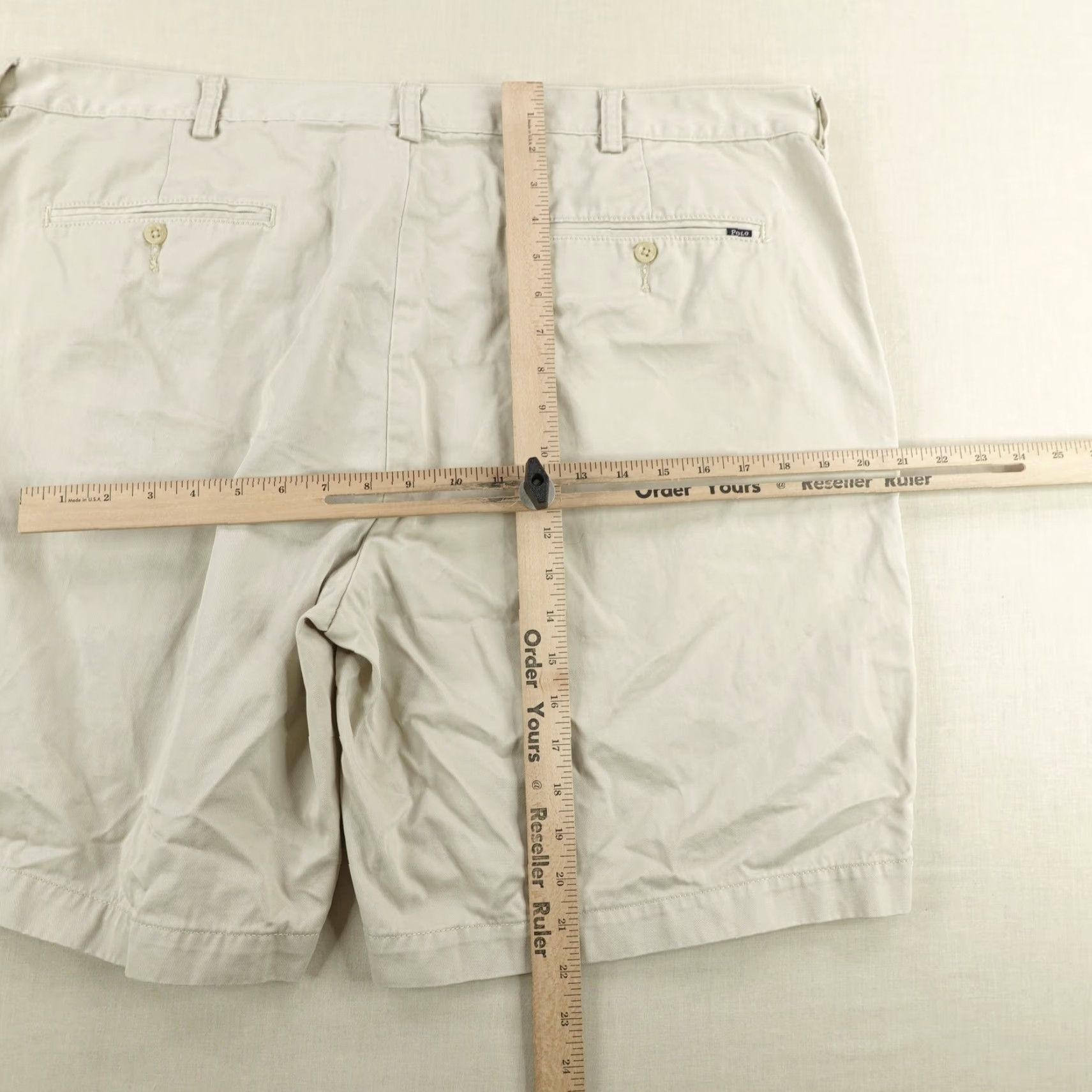 Polo Ralph Lauren VINTAGE Polo Ralph Lauren Shorts Mens 42 Chino Casual Flat Front Tan Khaki Beige Cotton Size US XL / EU 56 / 4 - 7 Thumbnail