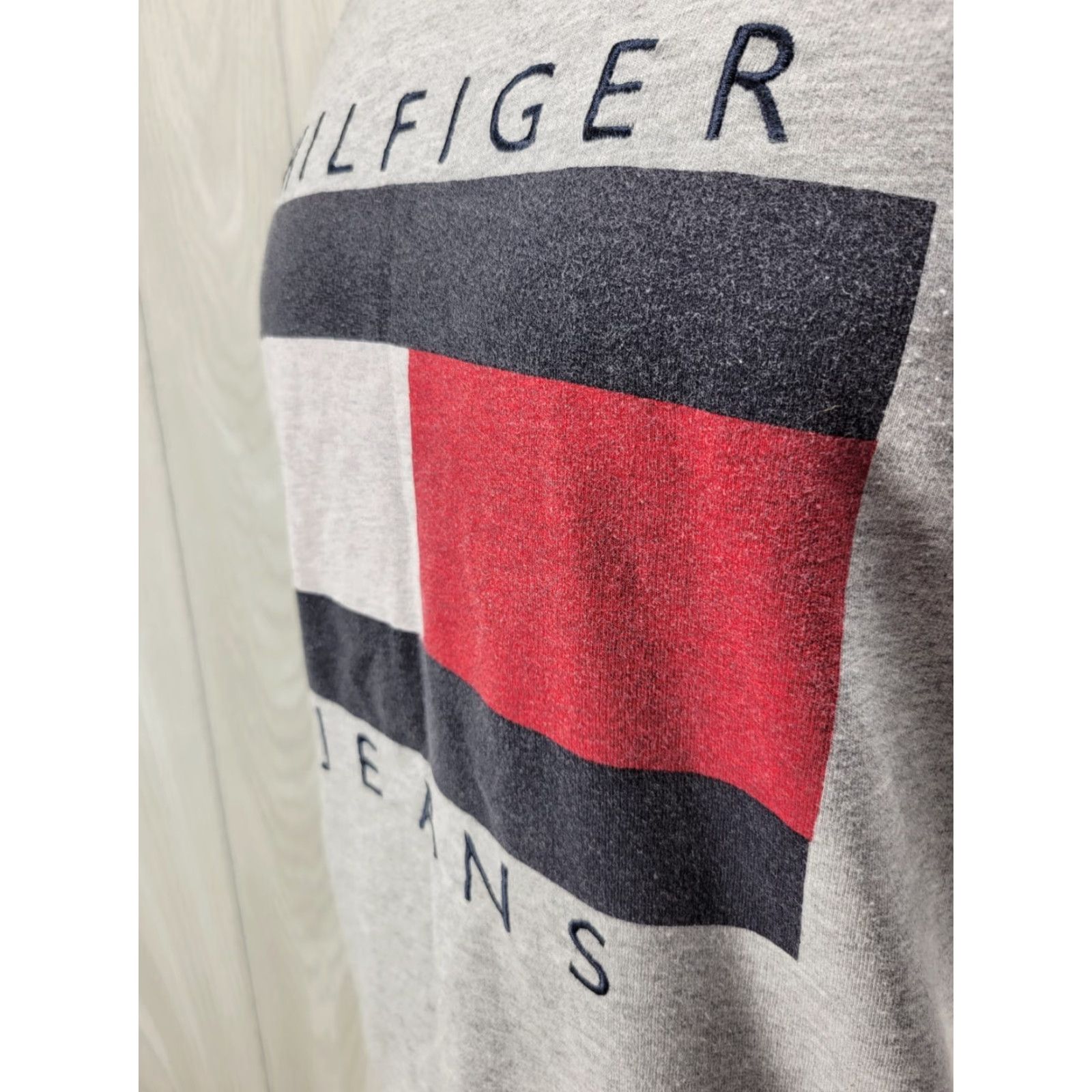 Tommy Hilfiger Tommy Hilfiger Men Long Sleeve Shirt Tommy Jeans Gray 90s Vintage Fit Regular Size M Size US M / EU 48-50 / 2 - 4 Thumbnail