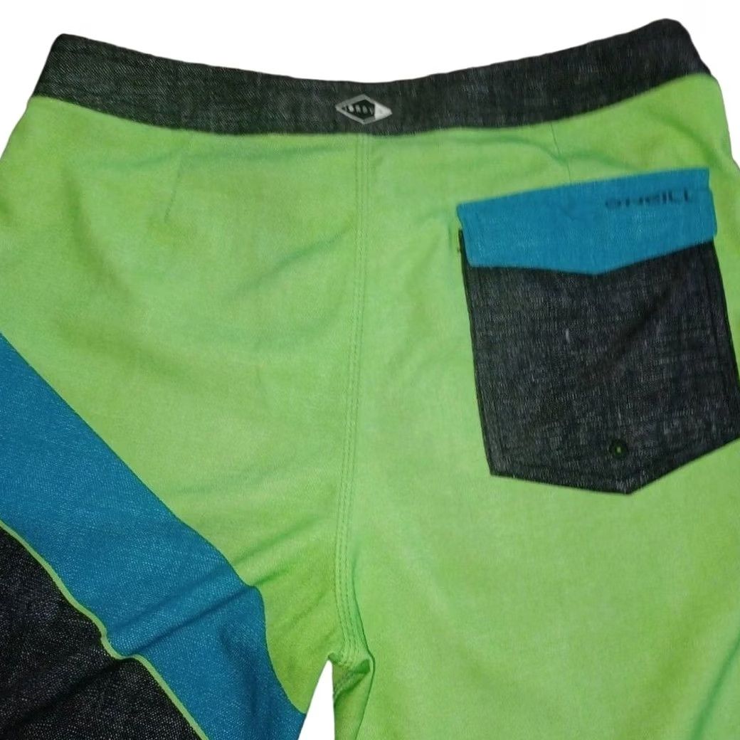 O'Neill O'Neill Jordy Freak Trunks Boardshorts Lime Mens 29 Green 20” Outseam Hyperstretch Hyperdry DWR Superfly Closure Size US 29 - 5 Thumbnail