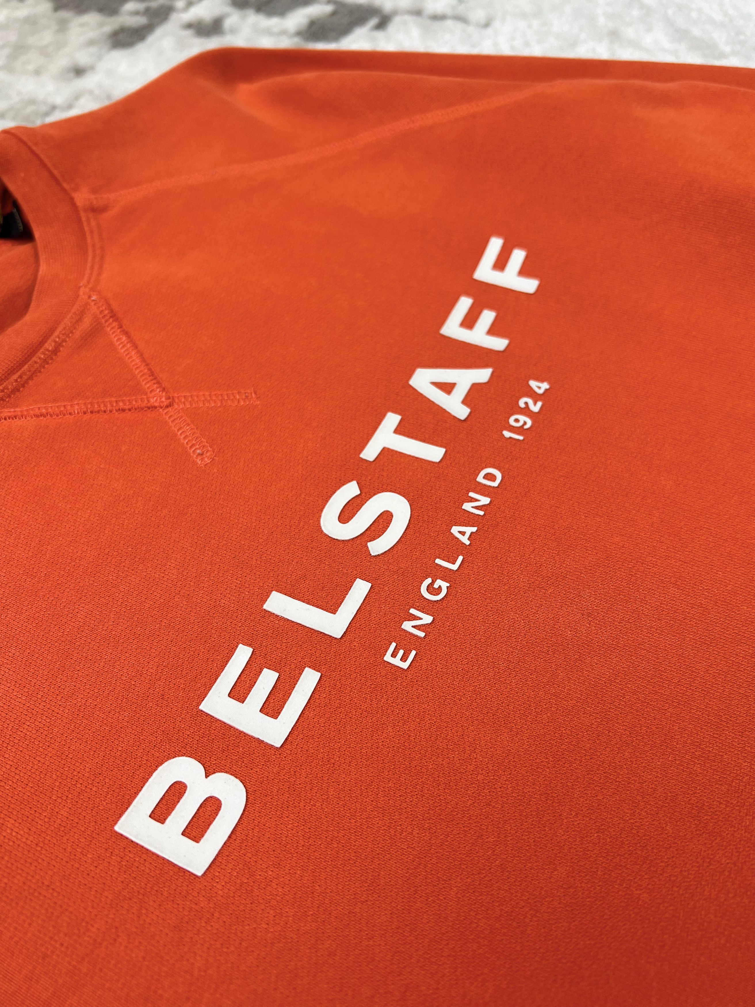 Belstaff Belstaff England 1924 Logo Crewneck Sweatshirt Orange XS Size US XS / EU 42 / 0 - 2 Thumbnail