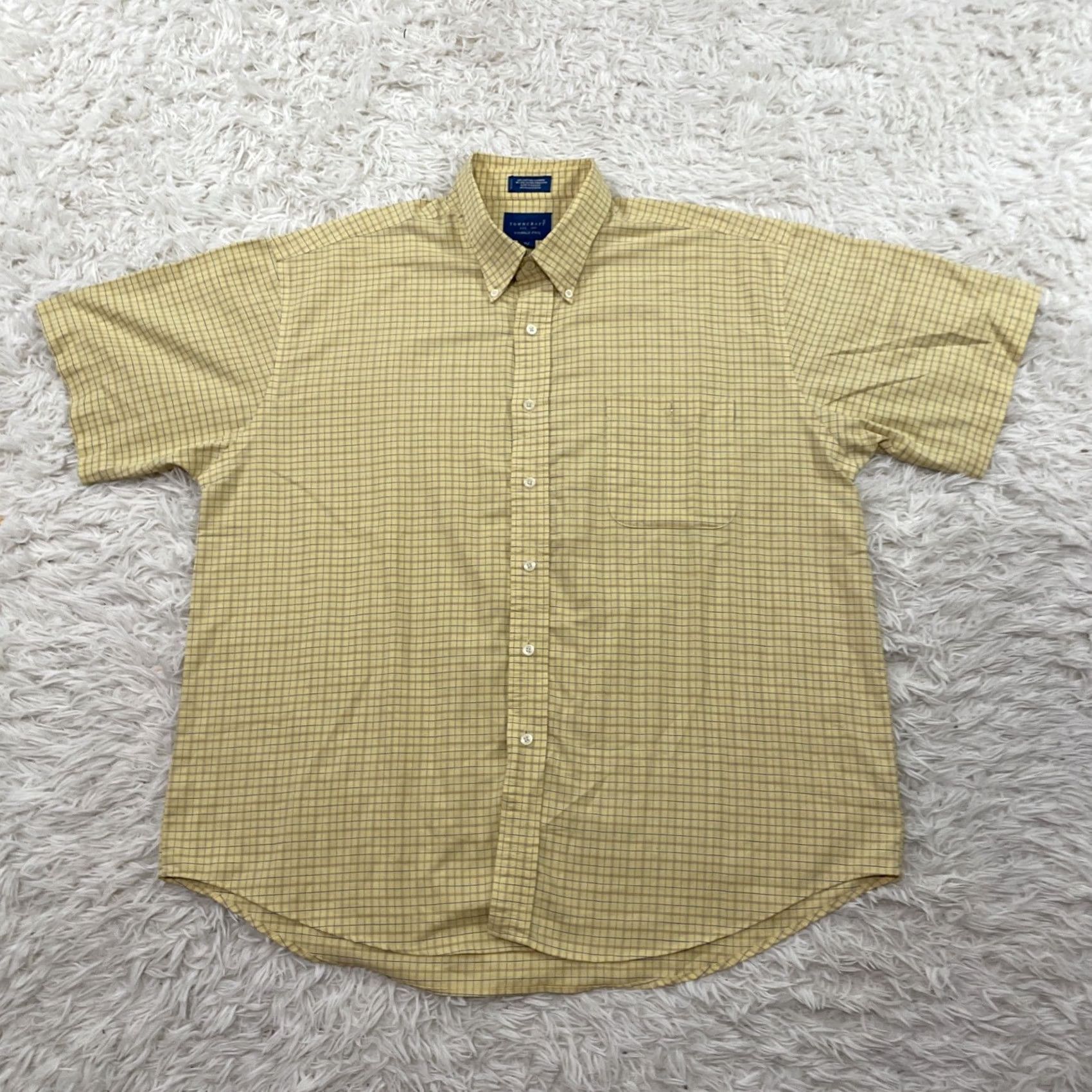 Etro TOWNCRAFT Shirt Men XL Yellow Brown Plaid Retro Oxford Grandpa VTG 90s Button Size US XL / EU 56 / 4 - 3 Thumbnail