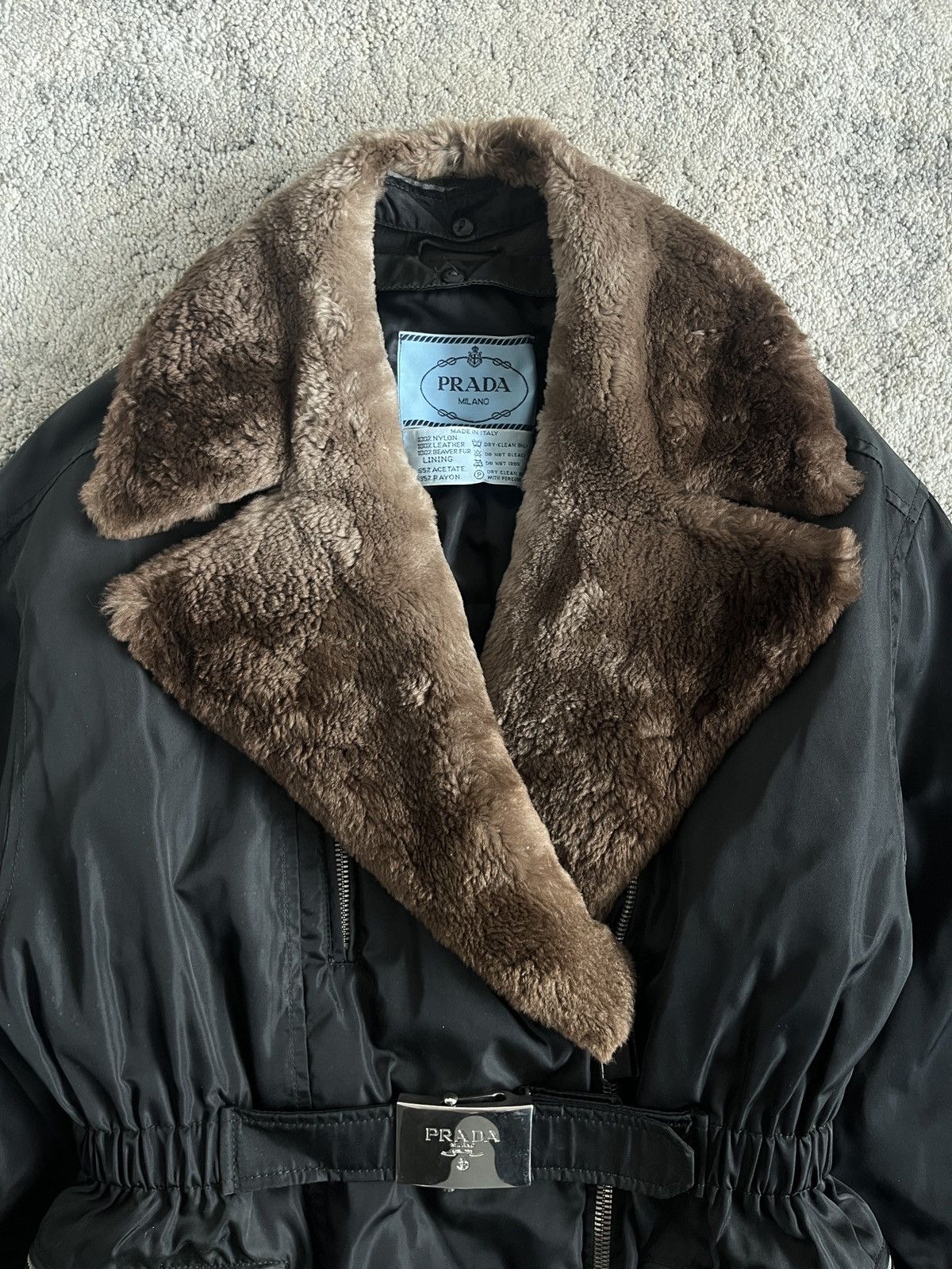 Prada Prada F/W1994 nylon & leather jacket Size M / US 6-8 / IT 42-44 - 2 Thumbnail