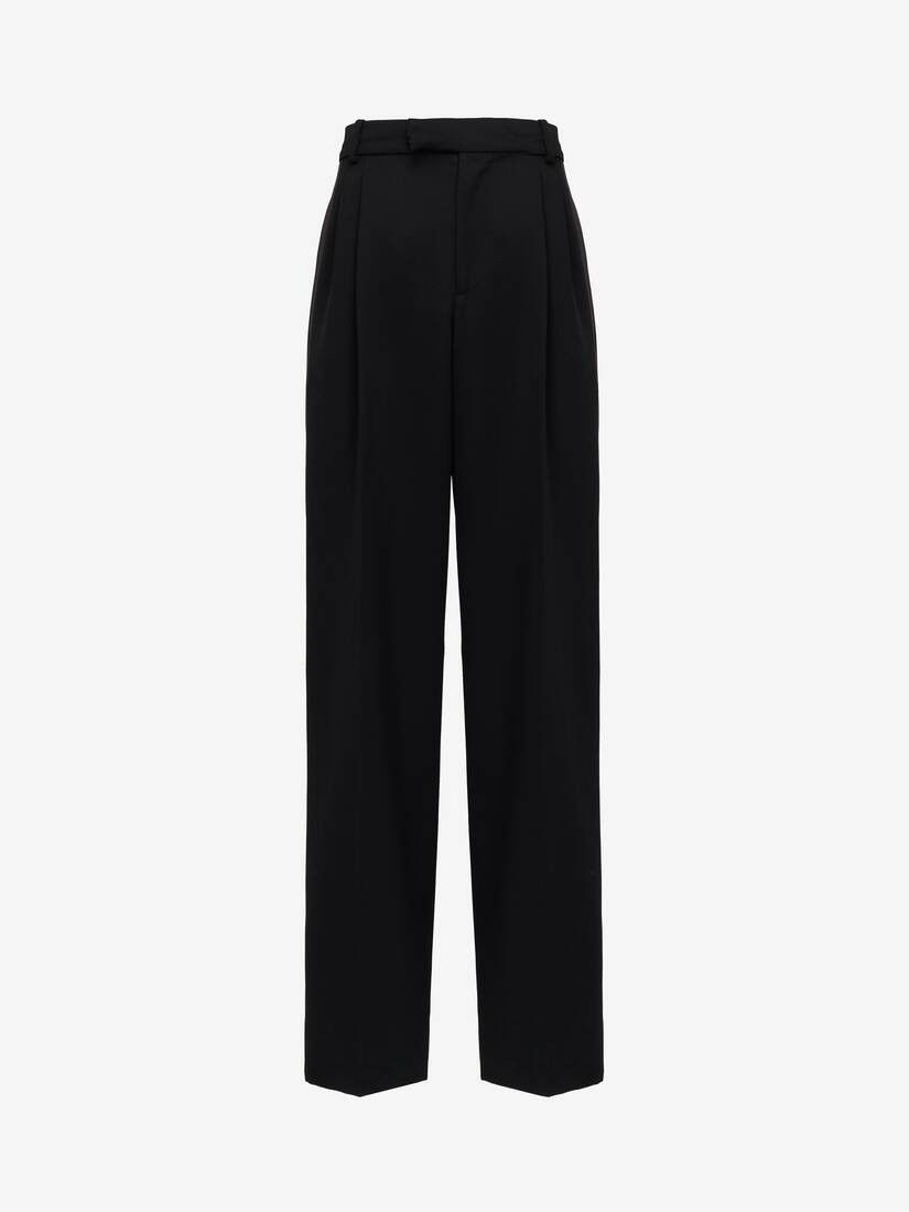 Alexander McQueen o1w1db10725 Pleated Baggy Trousers in Black Size US 34 / EU 50 - 4 Thumbnail
