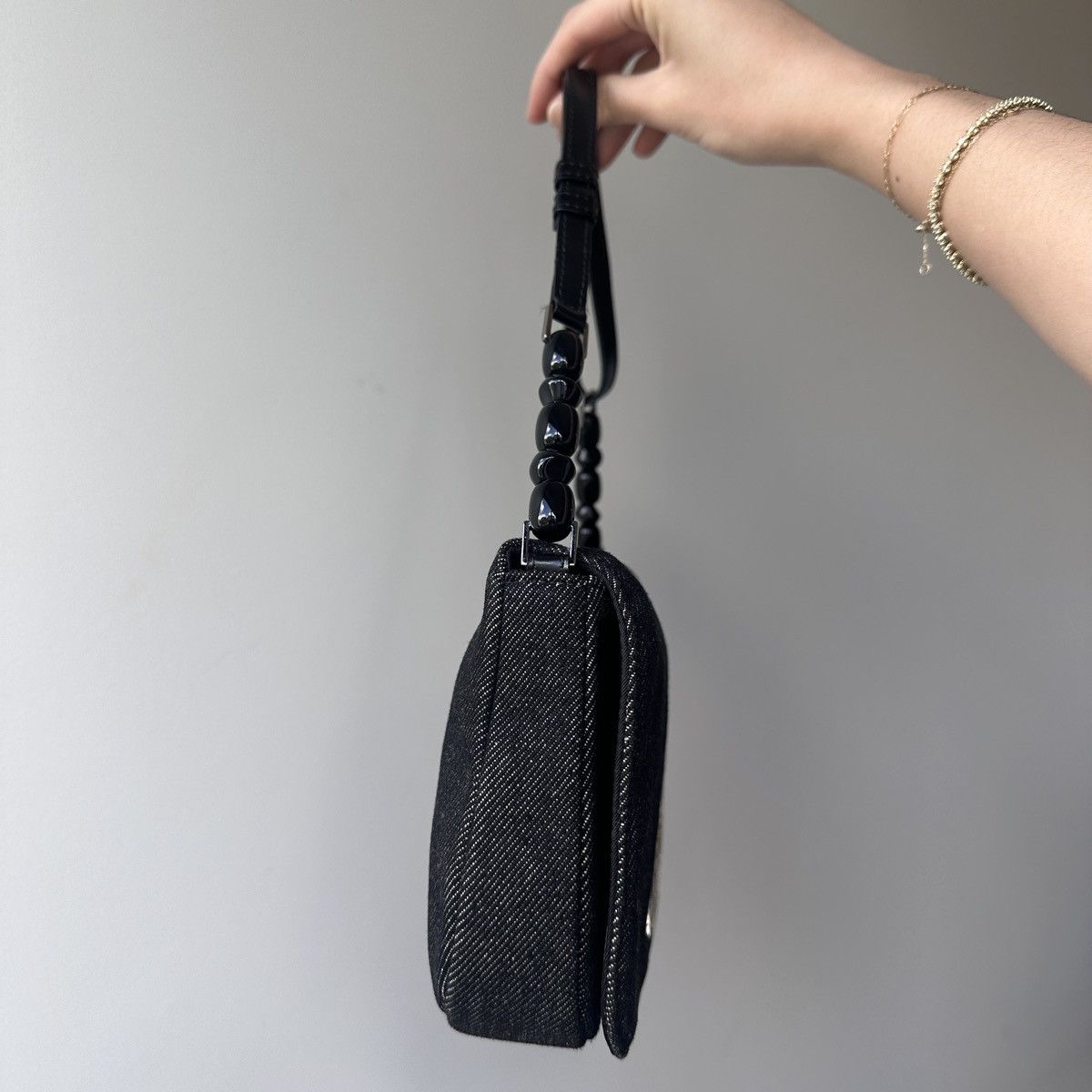 Dior Vintage Dior Malice Pearl Denim Bag Size ONE SIZE - 7 Thumbnail