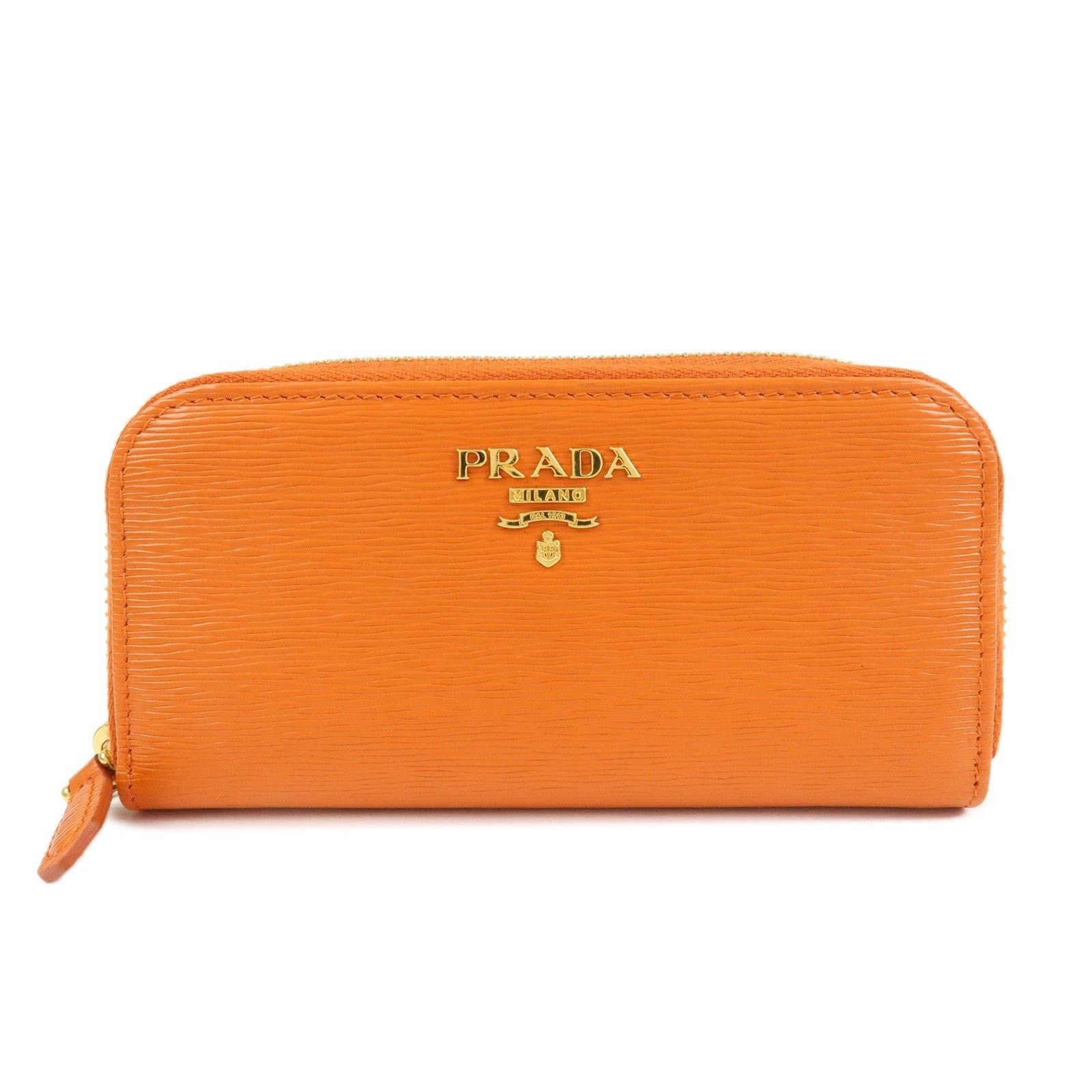 Prada Prada Saffiano Key Holder Orange Size ONE SIZE - 1 Thumbnail