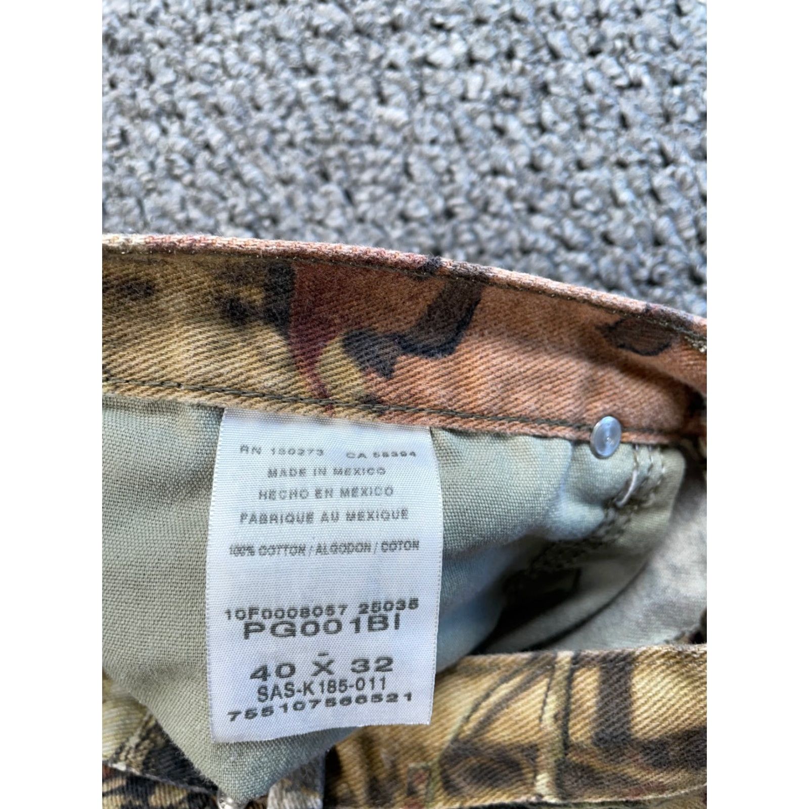 Wrangler VINTAGE Wrangler Jeans Camouflage 5-Pocket Regular Fit Men 38 x 30 Green Break Up Camo 90s Hipster Retro Mens Size US 38 / EU 54 - 3 Thumbnail