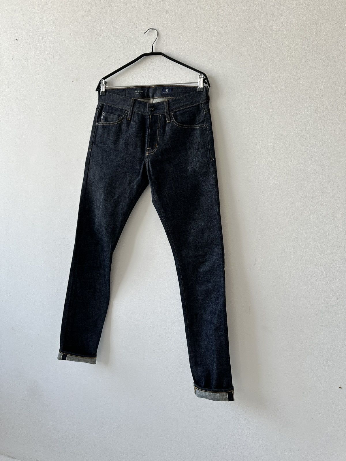 AG Adriano Goldschmied AG Dylan Slim Skinny Jeans 30x34 Dark Wash Indigo Selvedge Size US 30 / EU 46 - 4 Thumbnail