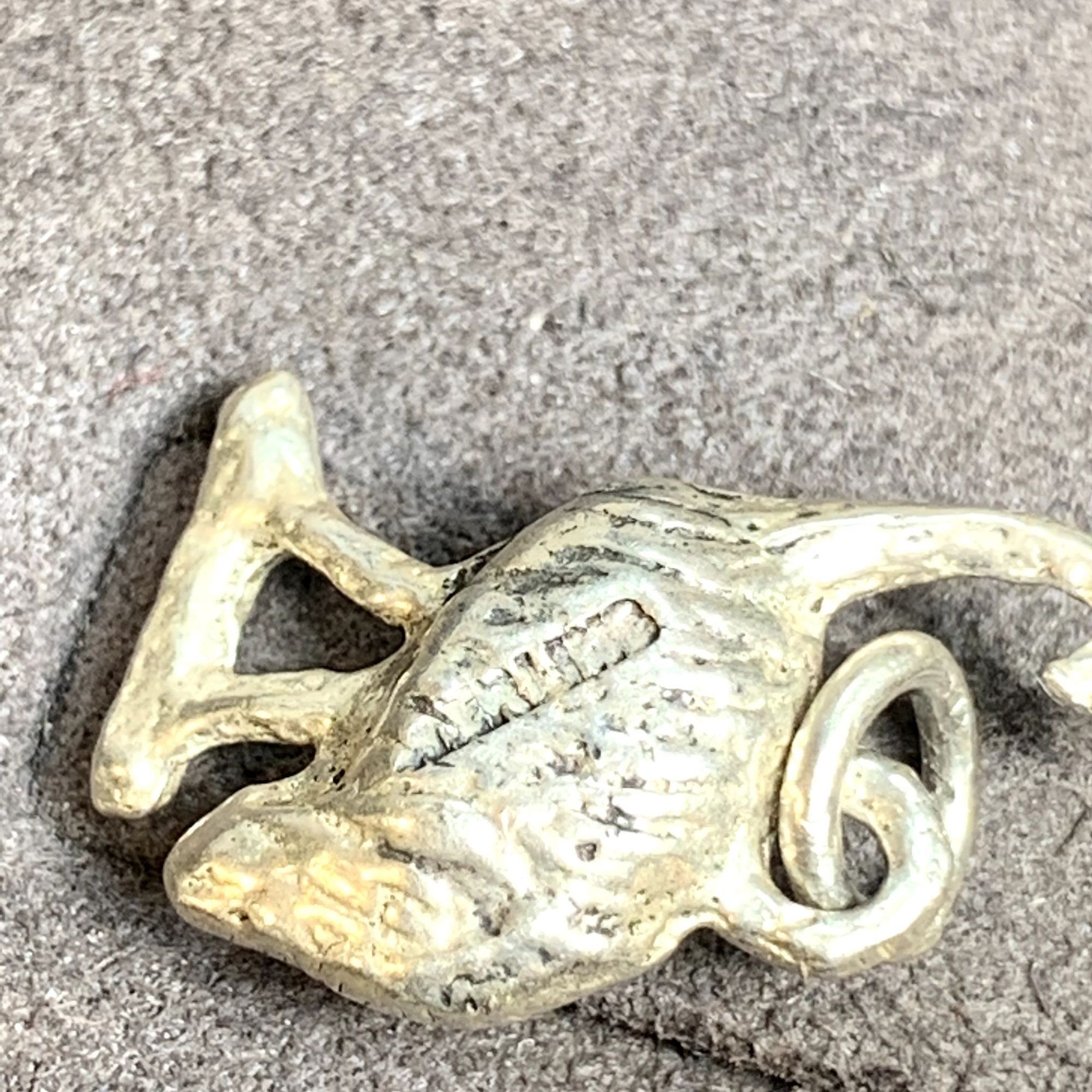 Other VTG Solid Sterling Silver 925 Textured Ostrich Dangle Charm Size ONE SIZE - 2 Thumbnail