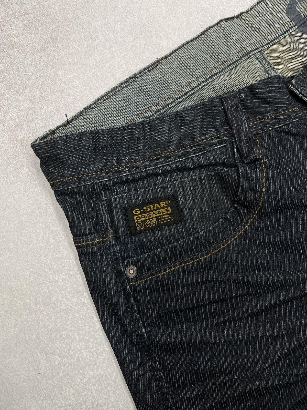 G-Star Mens G Star Raw Bladeloose Kraft Embro Jeans Navy Big Logo Size US 34 / EU 50 - 8 Thumbnail