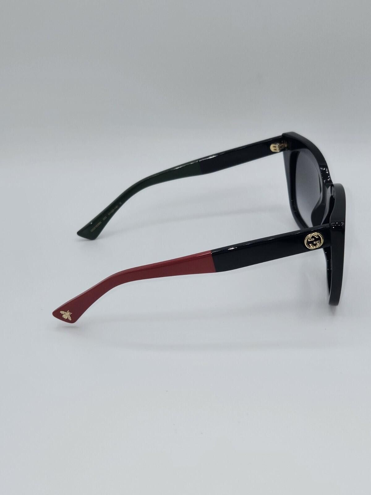 Gucci Gucci Sunglasses GG0163SN 003 Black Red and Green Gradient Size ONE SIZE - 6 Thumbnail
