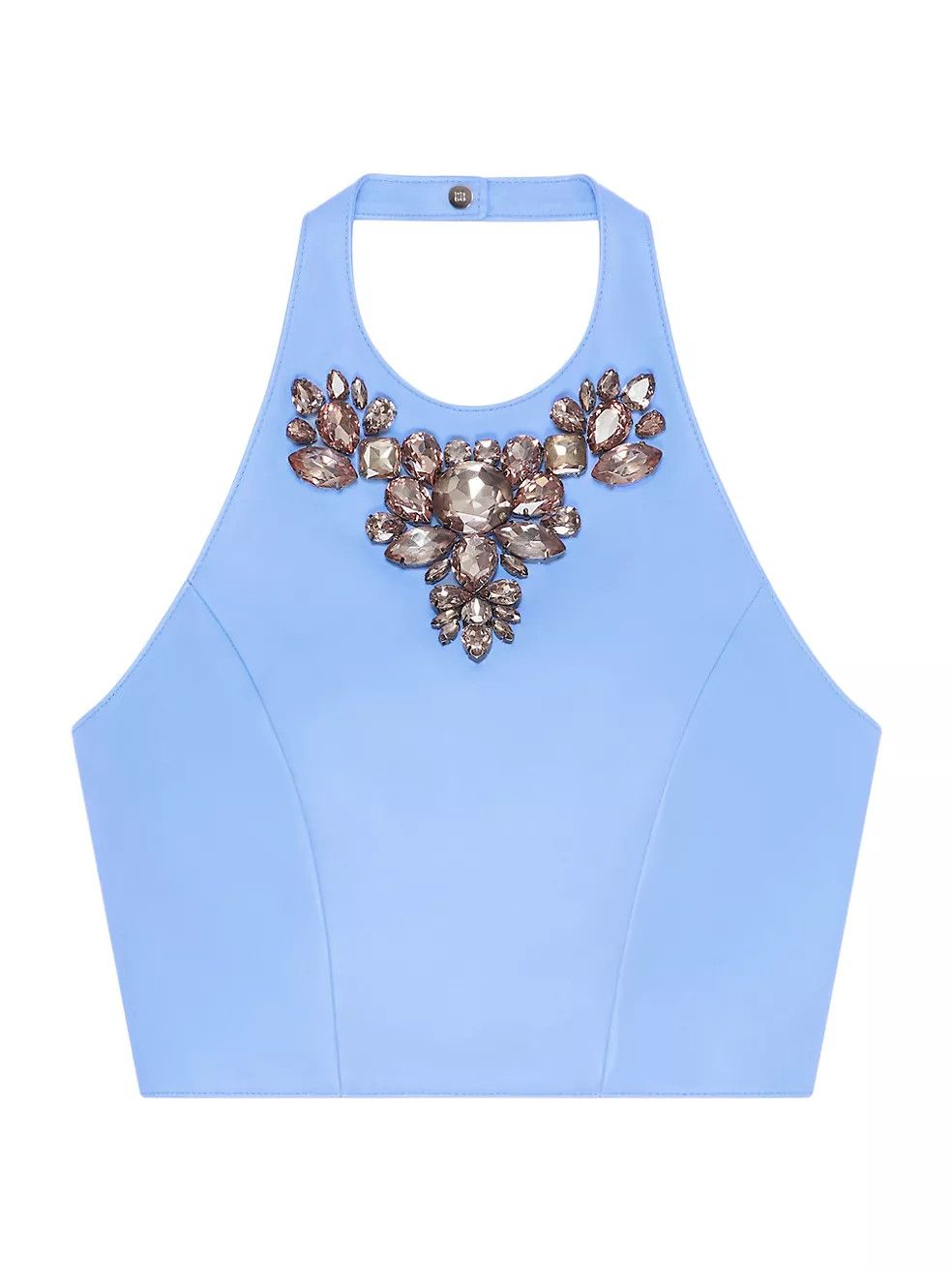 Givenchy o1w1db10325 Leather Halter Top in Blue Size M / US 6-8 / IT 42-44 - 1 Thumbnail