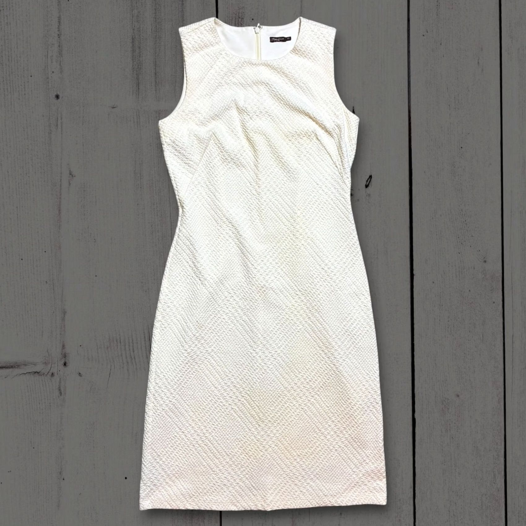 J.McLaughlin VINTAGE J.McLaughlin Geometric Sleeveless Shift Dress Womens XS Cream Size XS / US 0-2 / IT 36-38 - 2 Thumbnail