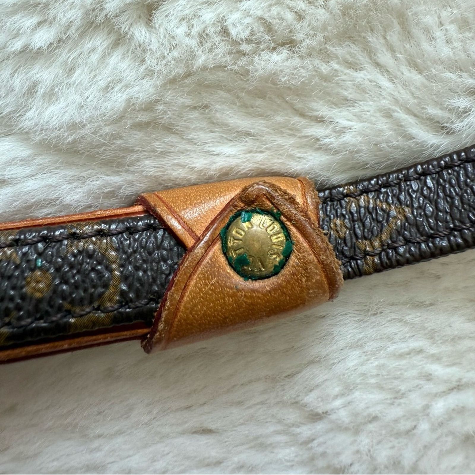 Louis Vuitton Louis Vuitton Dog Lead Monogram Brown Leather Pet Authentic Size ONE SIZE - 9 Thumbnail