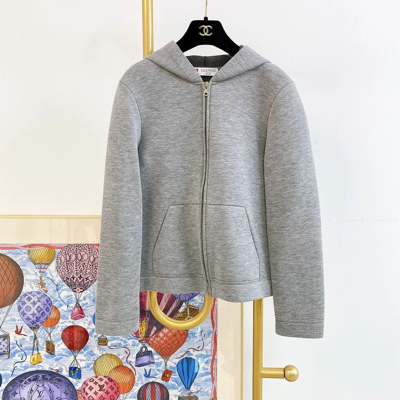 Valentino Valentino Grey hooded sweatshirt Size S / US 4 / IT 40 - 1 Thumbnail