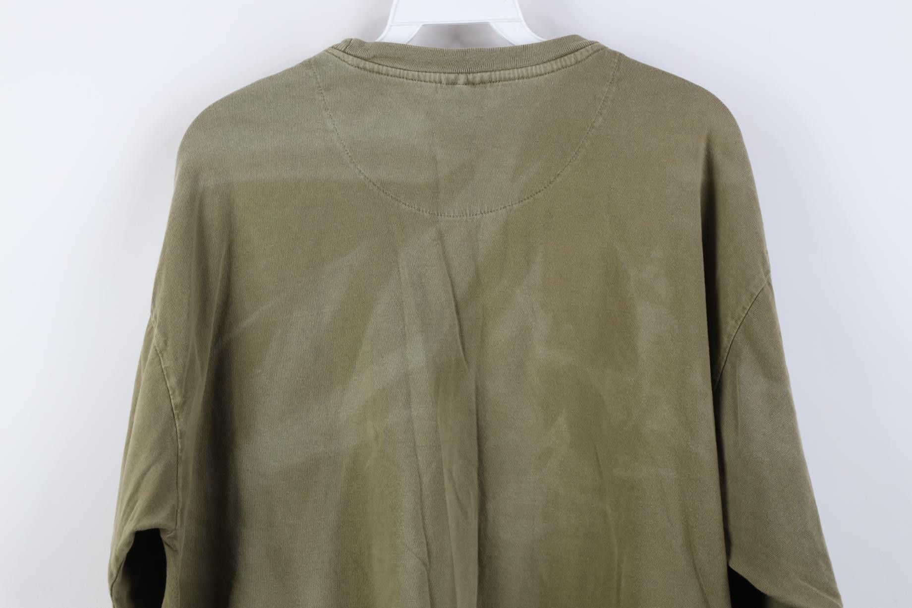 Vintage Vintage 90s Streetwear Cotton Long Sleeve T-Shirt Olive Size US L / EU 52-54 / 3 - 15 Thumbnail