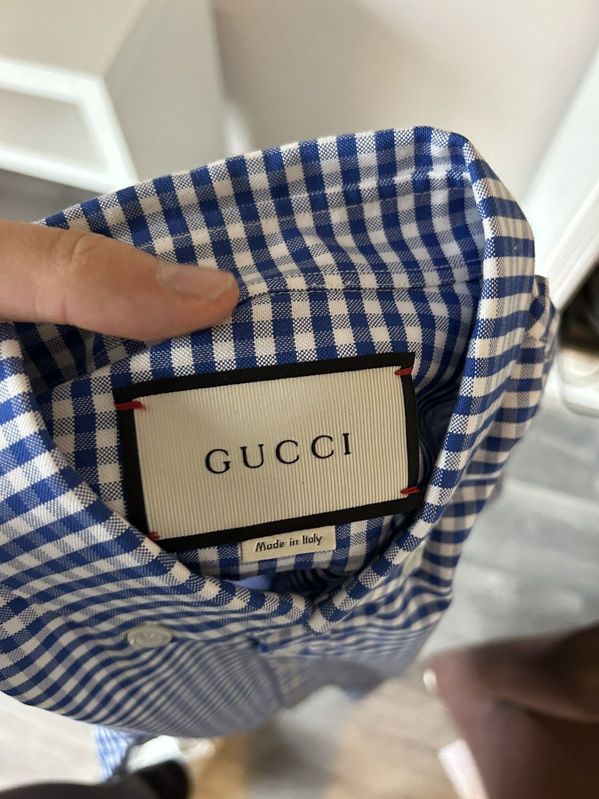 Gucci Blue Plaid Shirt Size US M / EU 48-50 / 2 - 8 Thumbnail