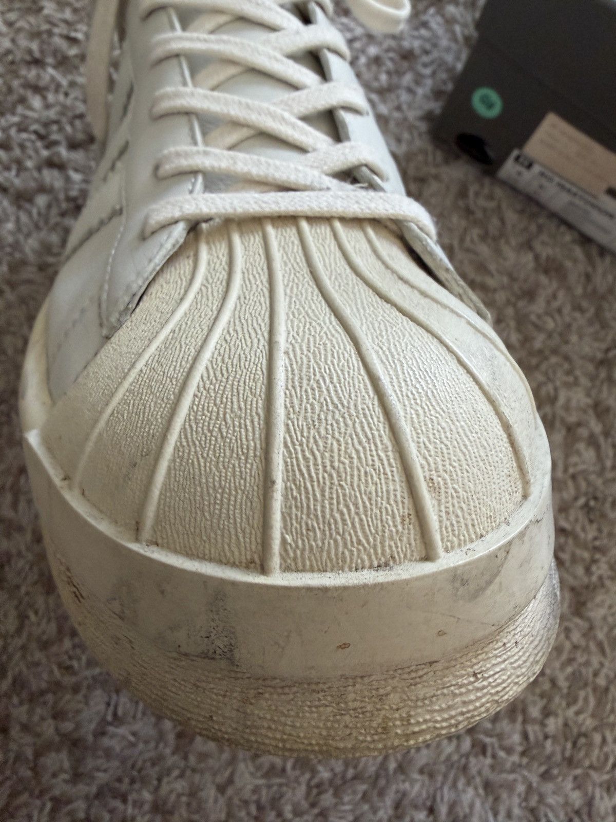 Adidas × Rick Owens Mastodon White Pro Model Size US 9 / EU 42 - 14 Thumbnail
