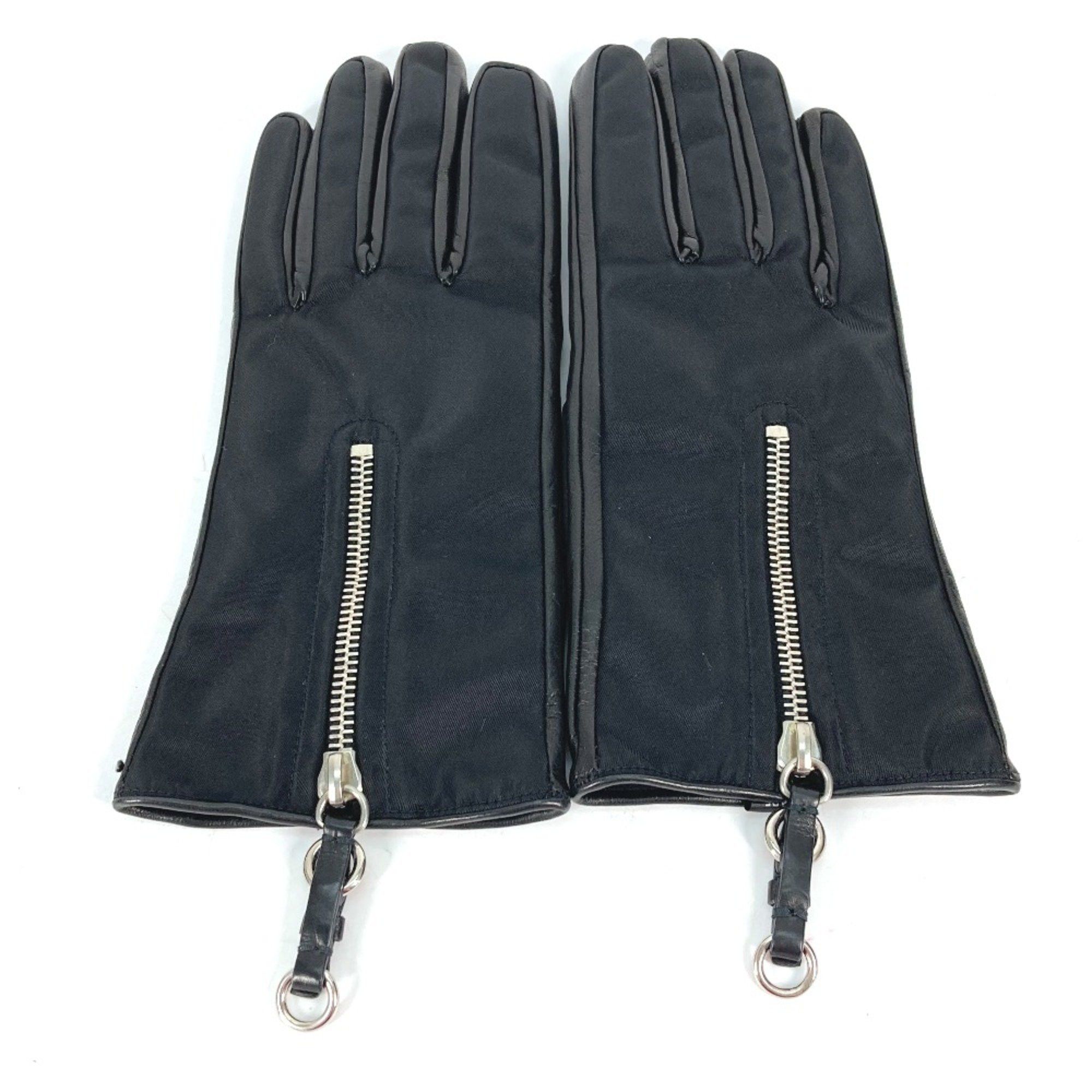 Prada PRADA Zip gloves Black Size ONE SIZE - 1 Thumbnail