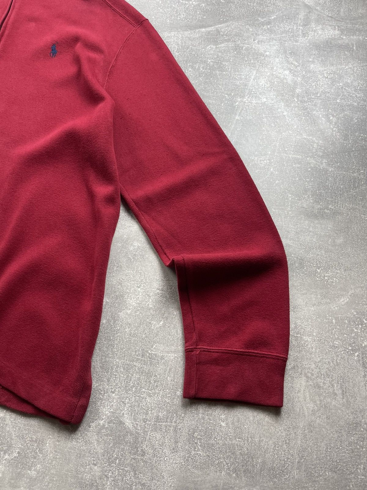 Polo Ralph Lauren × Vintage Vintage Polo Ralph Lauren Red Cotton 1/4 Zip Sweater Size US XL / EU 56 / 4 - 4 Thumbnail