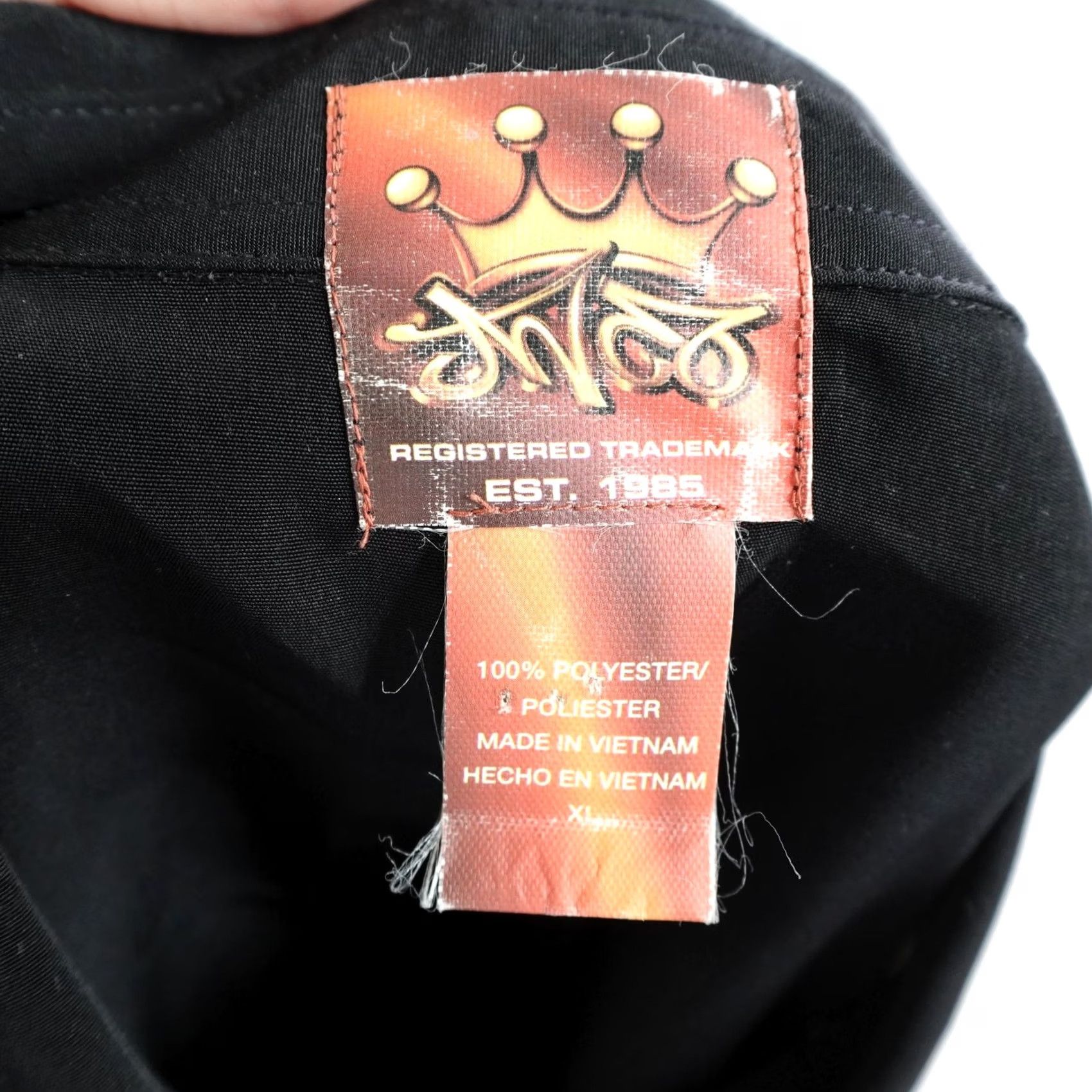 JNCO VINTAGE JNCO Shirt Mens XL Black Casino Dice Cards Flames Rockabilly Camp 90s Size US XL / EU 56 / 4 - 6 Thumbnail