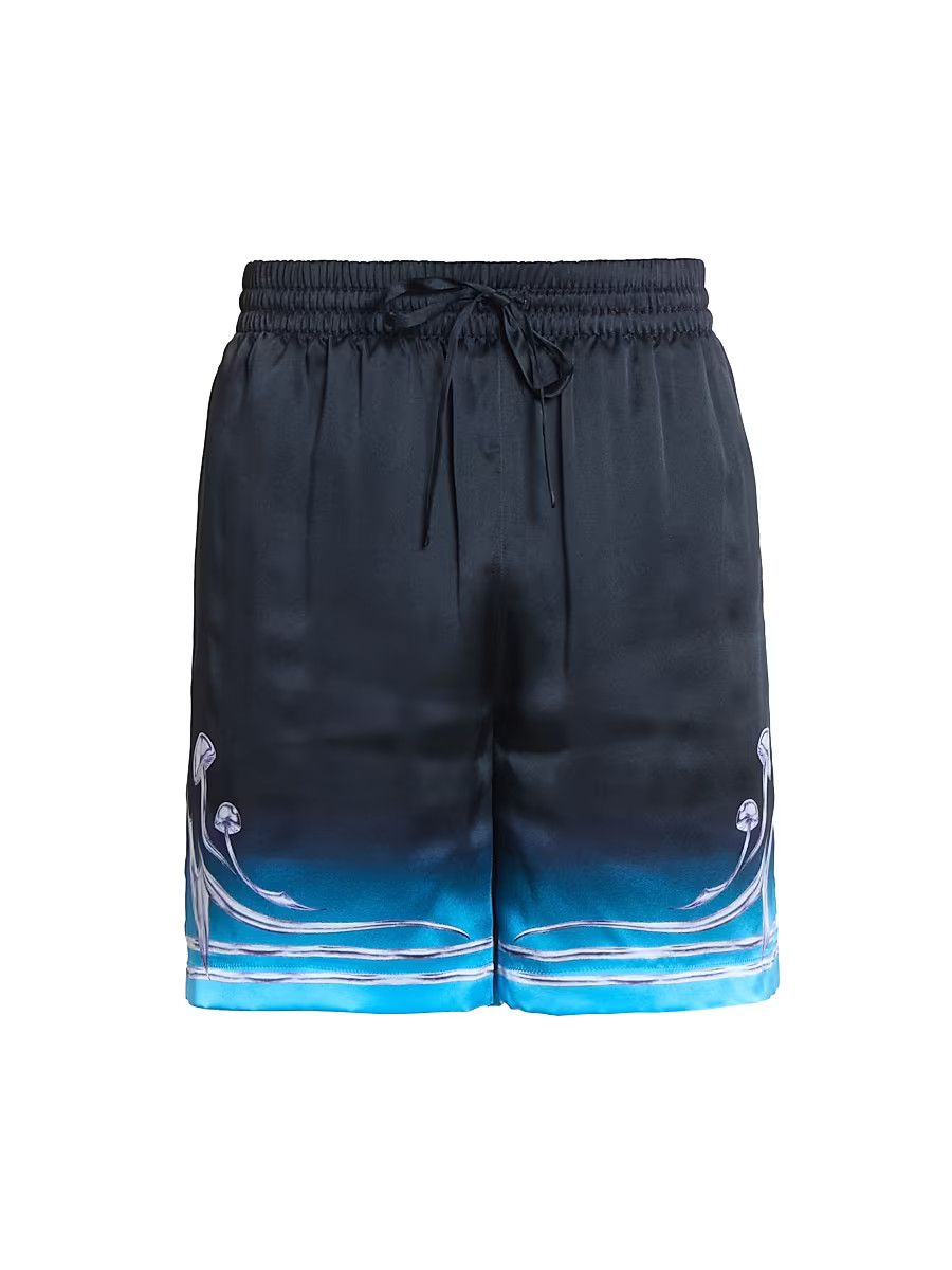 Casablanca os11x0326 Blades Silk Shorts in Multicolor Size US 34 / EU 50 - 1 Thumbnail