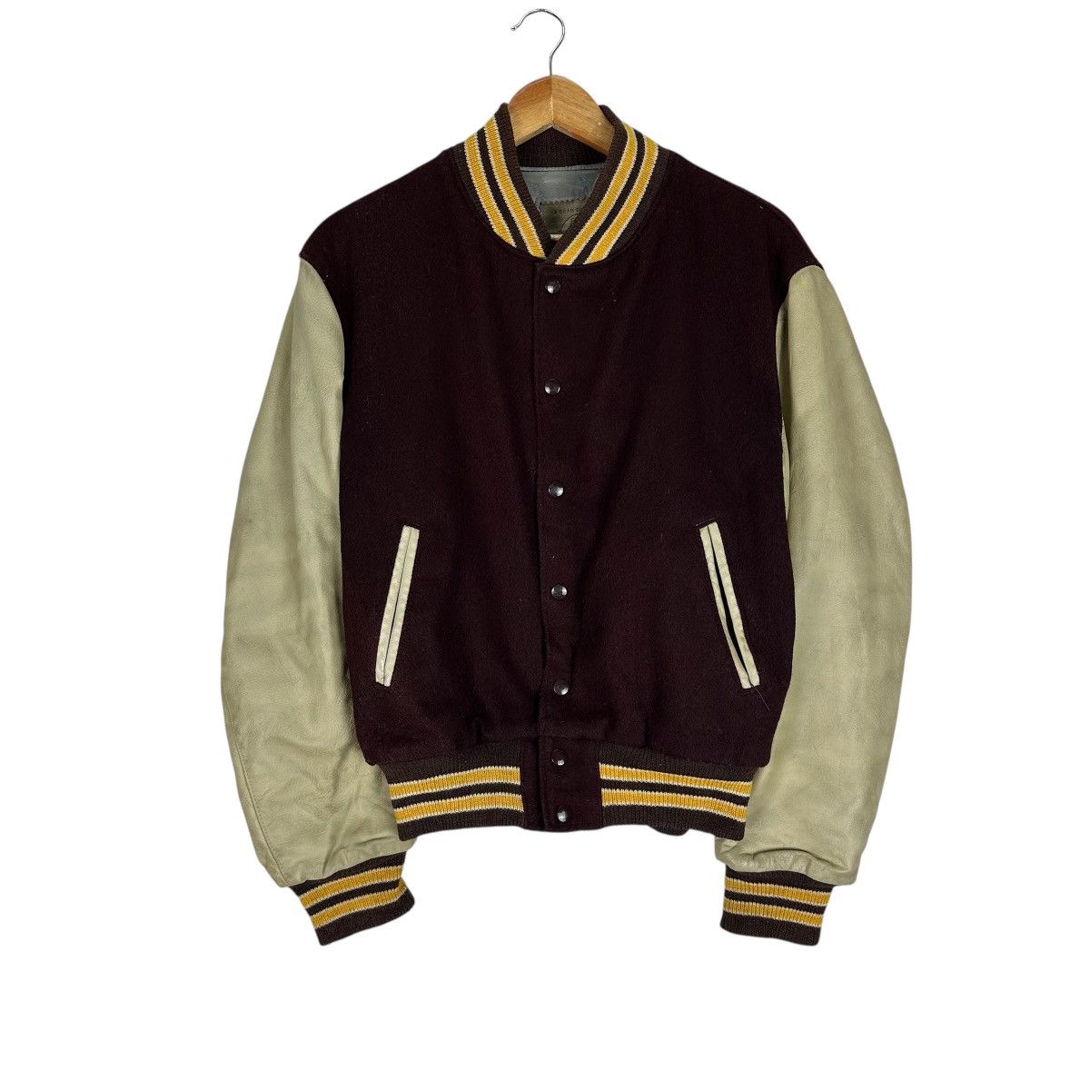 Golden Bear GOLDEN BEAR WOOL LEATHER VARSITY JACKET Size US M / EU 48-50 / 2 - 1 Thumbnail