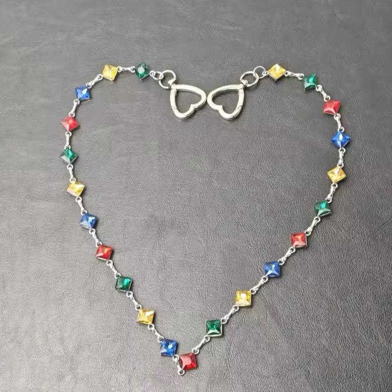 Jewelry Colorful Agate Rhineston Waist Pants Chain Size ONE SIZE - 3 Thumbnail