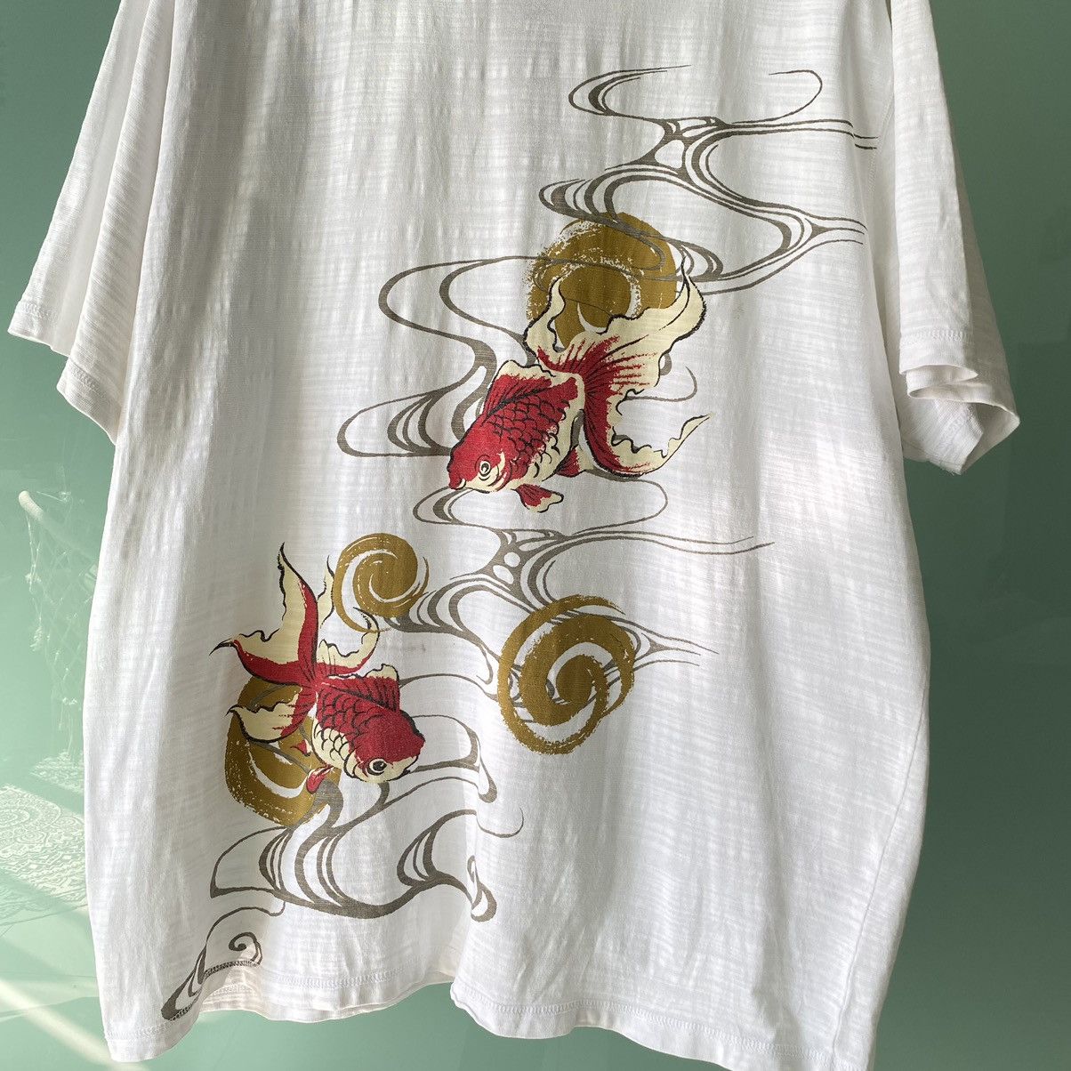 Japanese Brand Vintage Y2K Japanese Traditional Koi Fish Oversized Tshirt Size US XXL / EU 58 / 5 - 3 Thumbnail