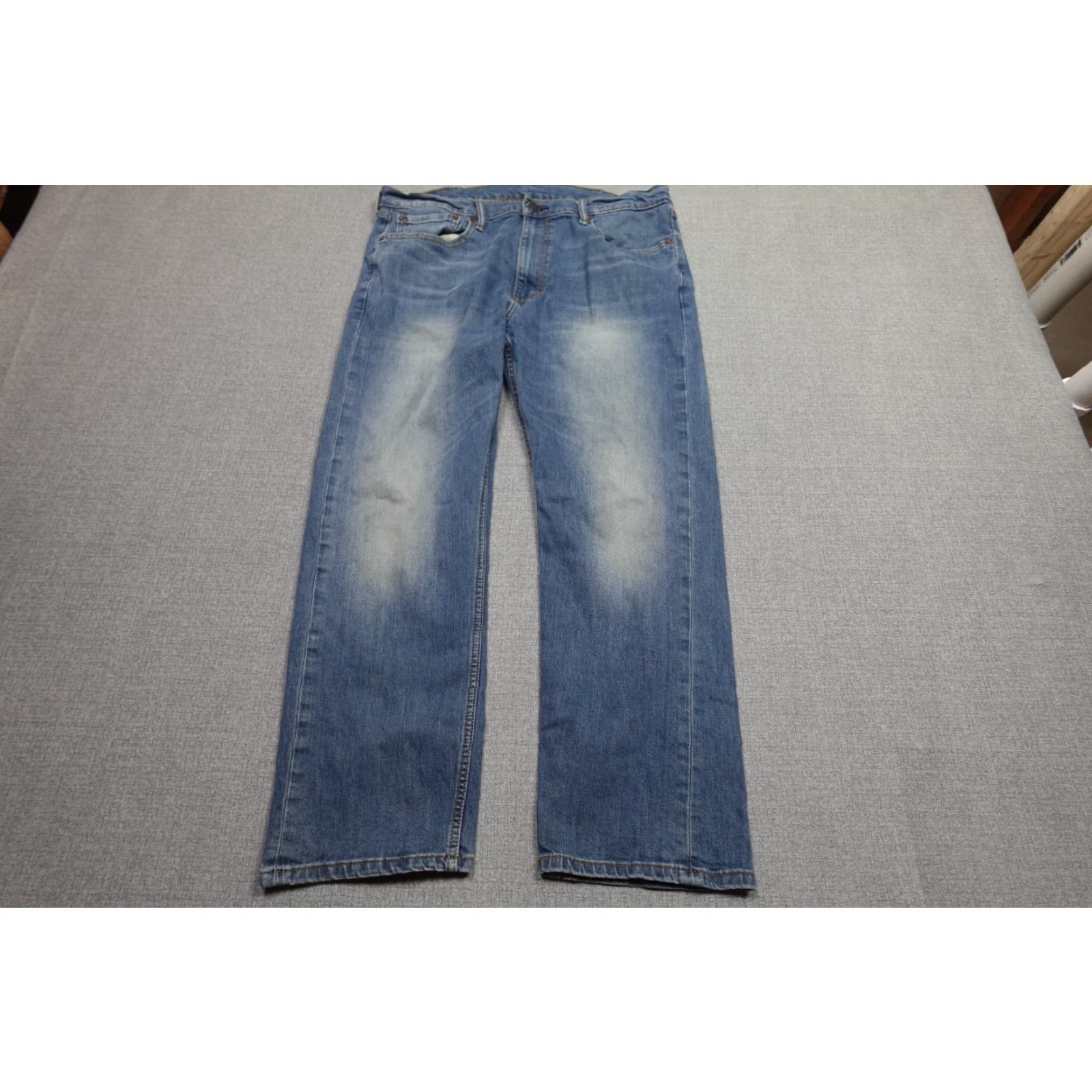 Levi's Levi's 505 Regular Jeans Mens 36x28 Blue Straight Dark Wash Rancher Western Jeans Size US 36 / EU 52 - 2 Thumbnail