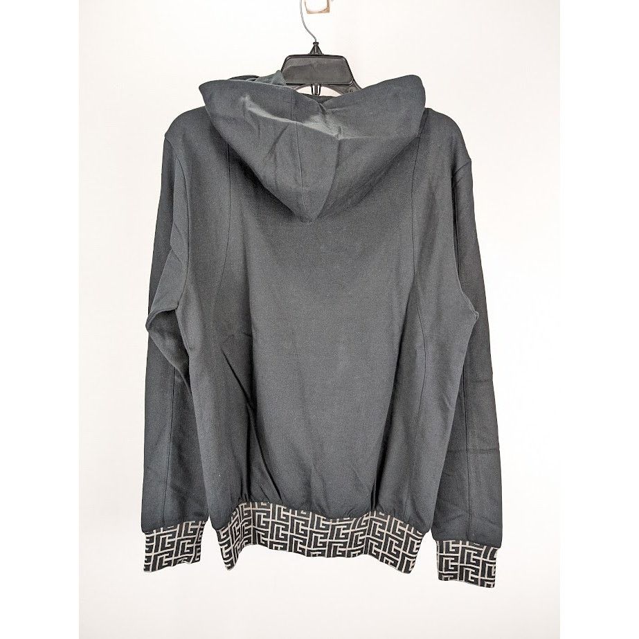 Balmain o1rshd1 Q:2 / Pullover Hoodie With Monogram Logo Trim Black Size US M / EU 48-50 / 2 - 10 Thumbnail