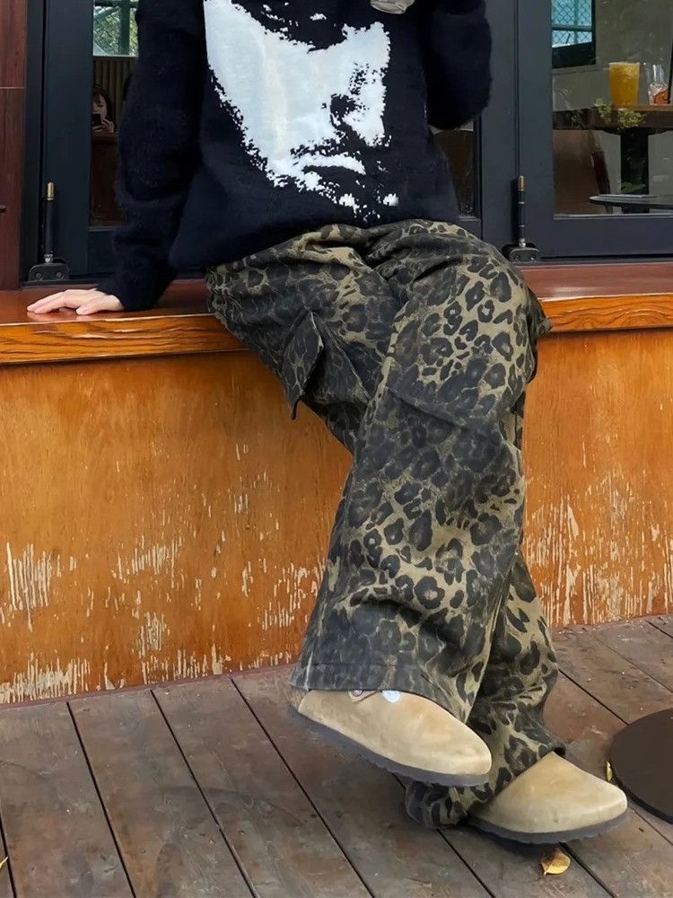 Vintage Leopard Baggy Jeans Size US 32 / EU 48 - 6 Thumbnail