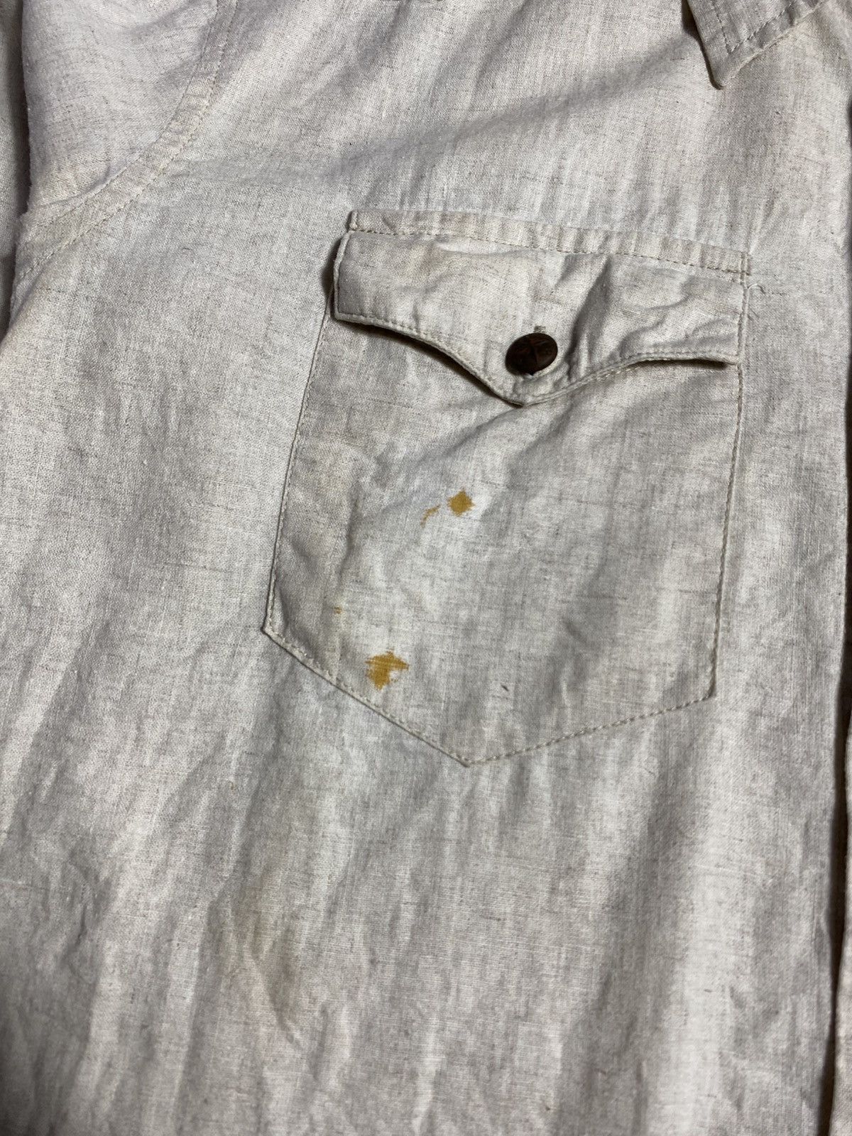 GOA GOA Distressed Button Up Western Shirt Size US M / EU 48-50 / 2 - 7 Thumbnail