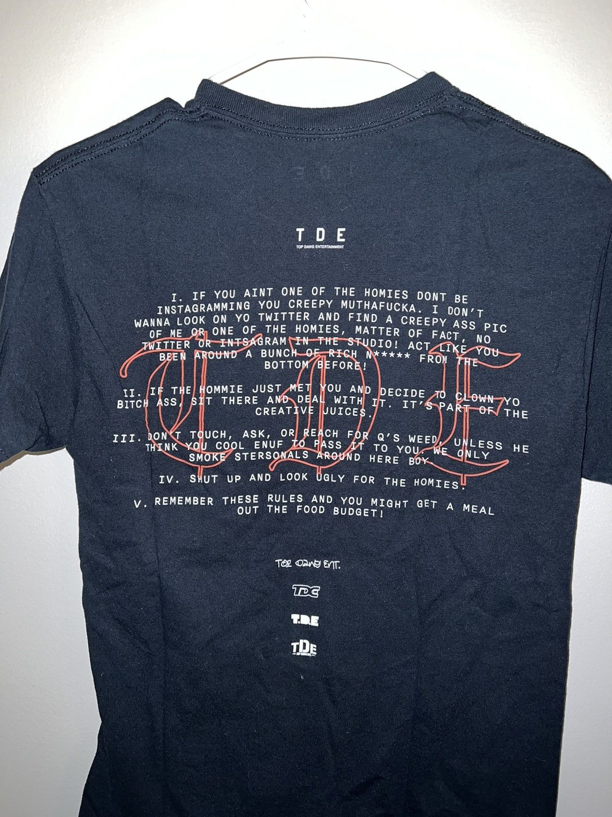 Top Dawg Entertainment TDE Studio Rules Tee Size US S / EU 44-46 / 1 - 2 Thumbnail