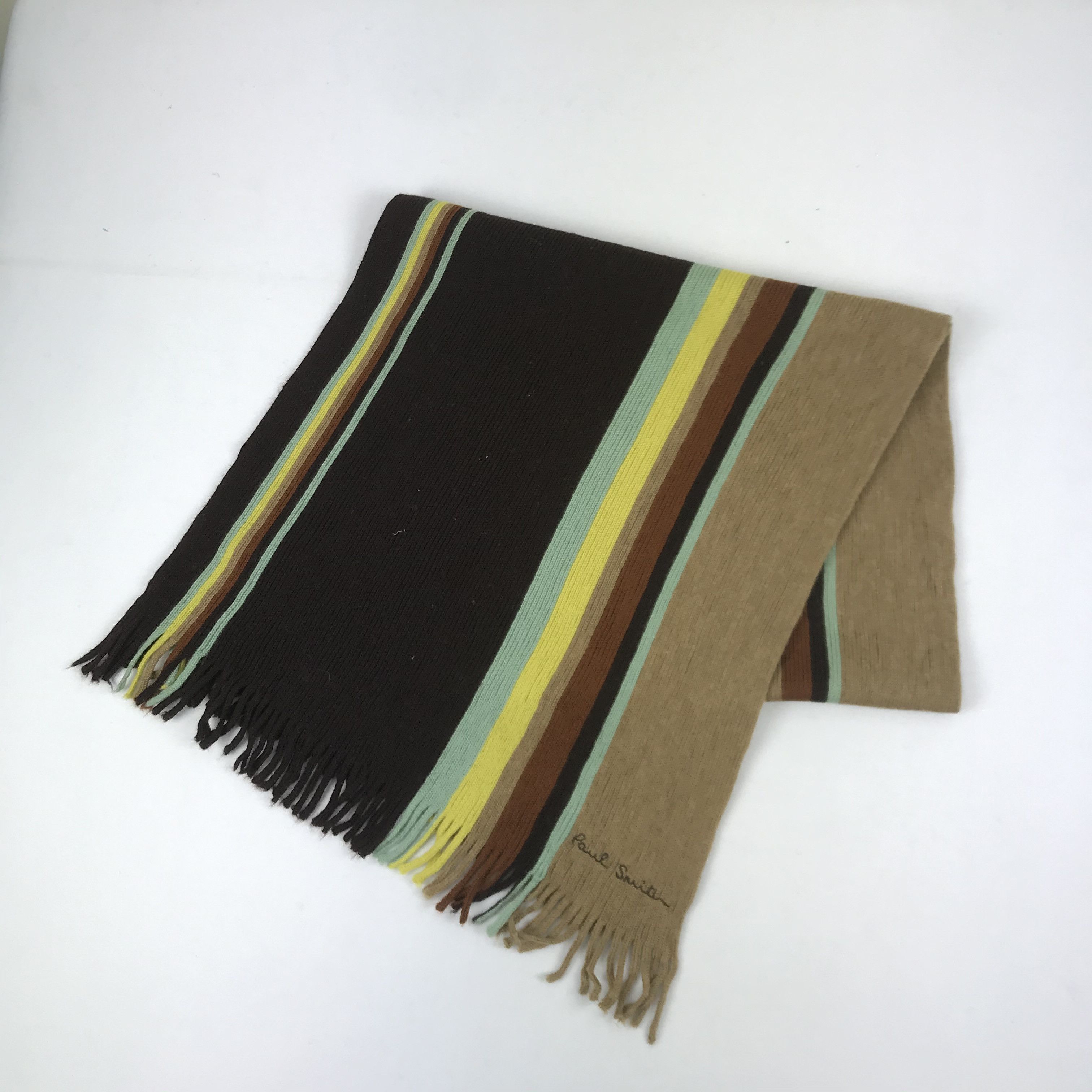 Paul Smith Vintage Paul Smith Scarf Muffler Wool Cashmere Scarves Size ONE SIZE - 3 Thumbnail