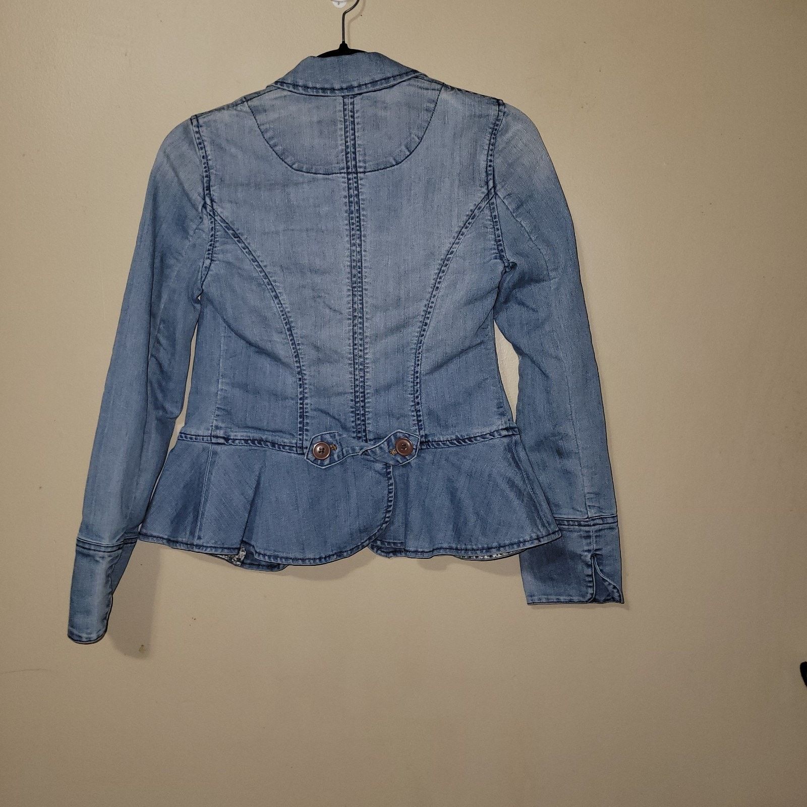 & Other Stories Anthropologie Women's Jean Denim Blazer Jacket 00 Size XS / US 0-2 / IT 36-38 - 3 Thumbnail